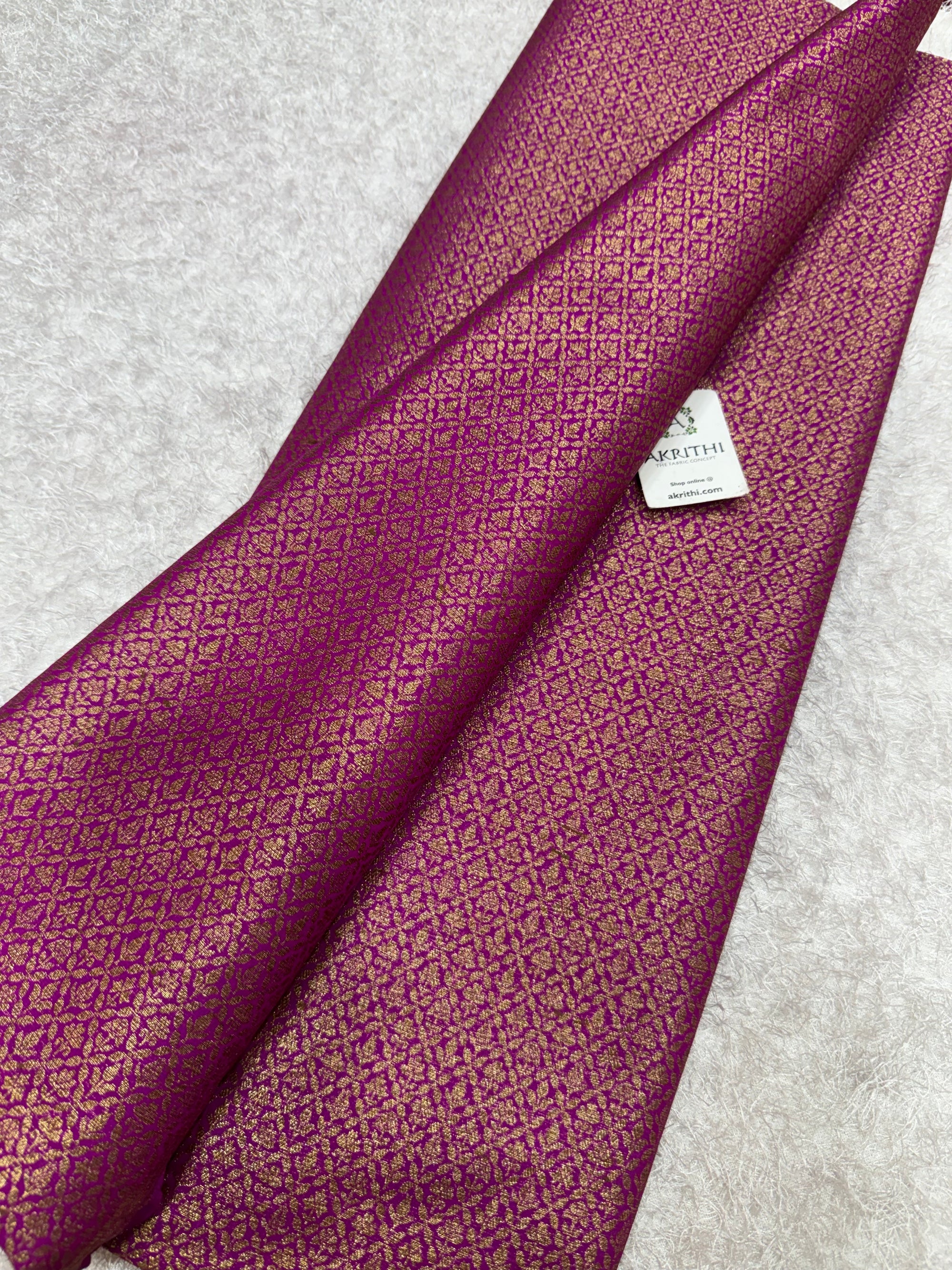 Pure Banarasi brocade fabric with antique zari