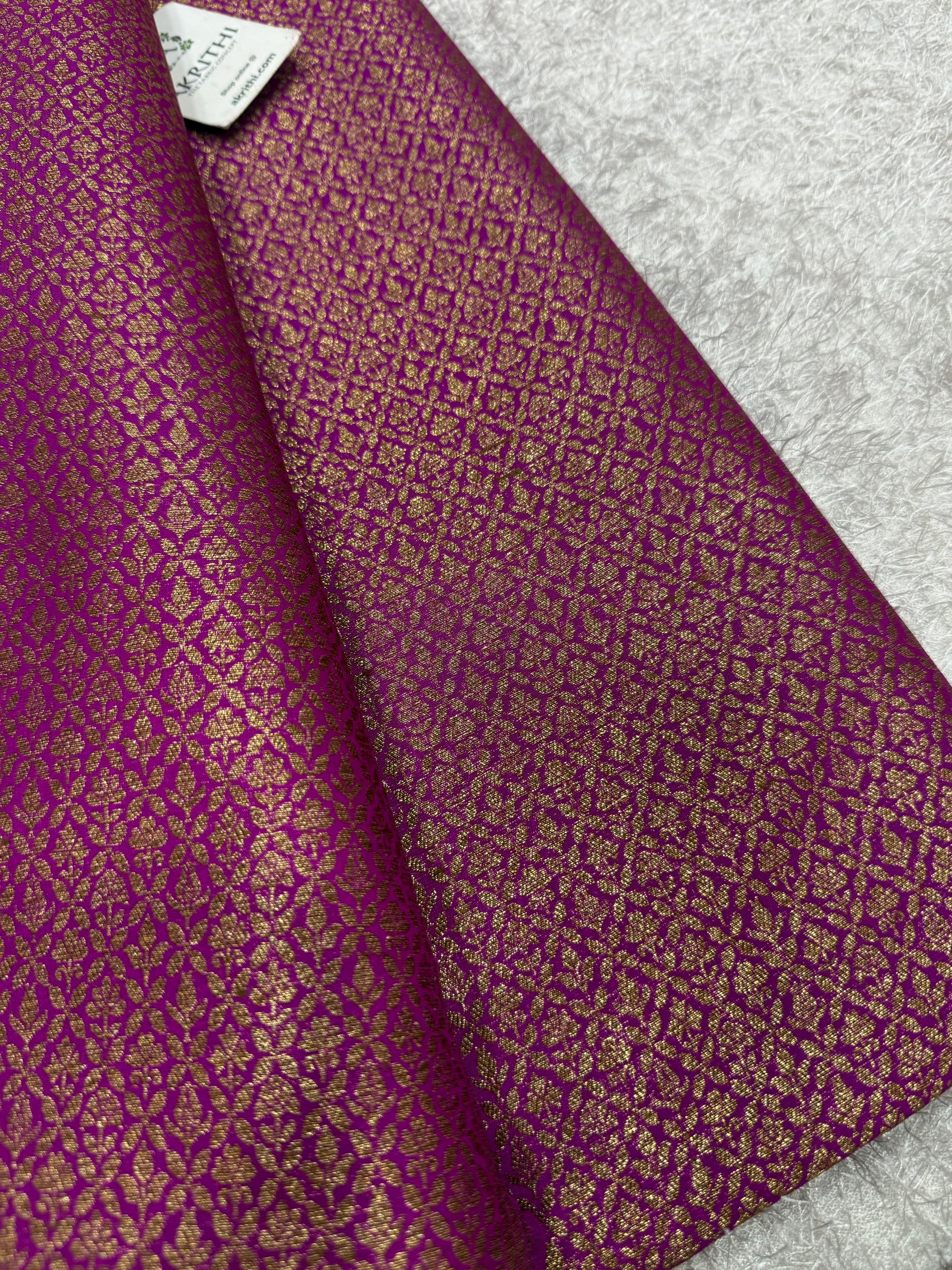 Pure Banarasi brocade fabric with antique zari