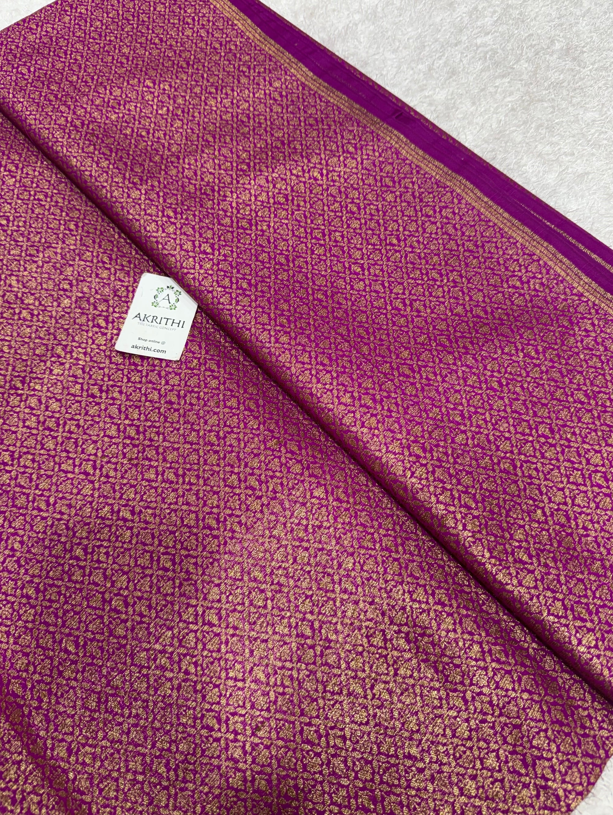 Pure Banarasi brocade fabric with antique zari