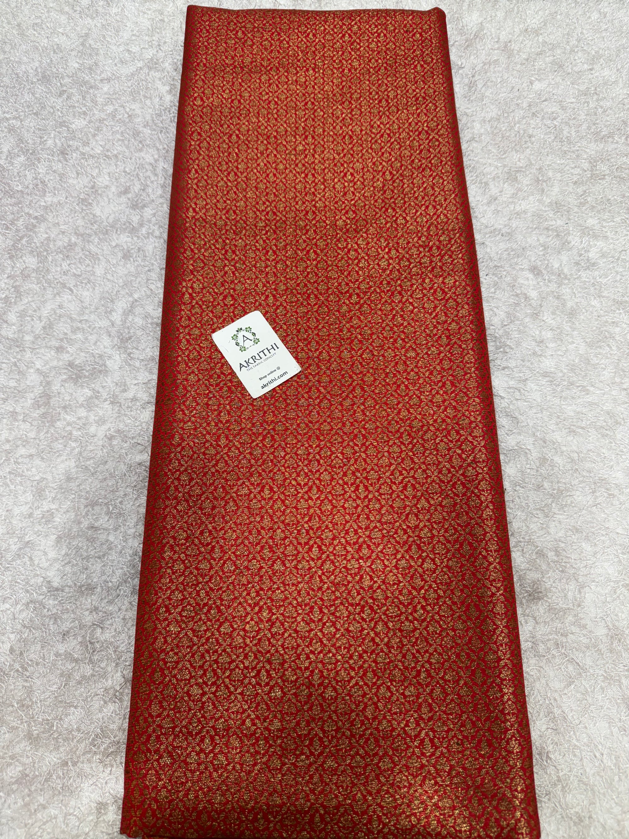 Pure Banarasi brocade fabric with antique zari