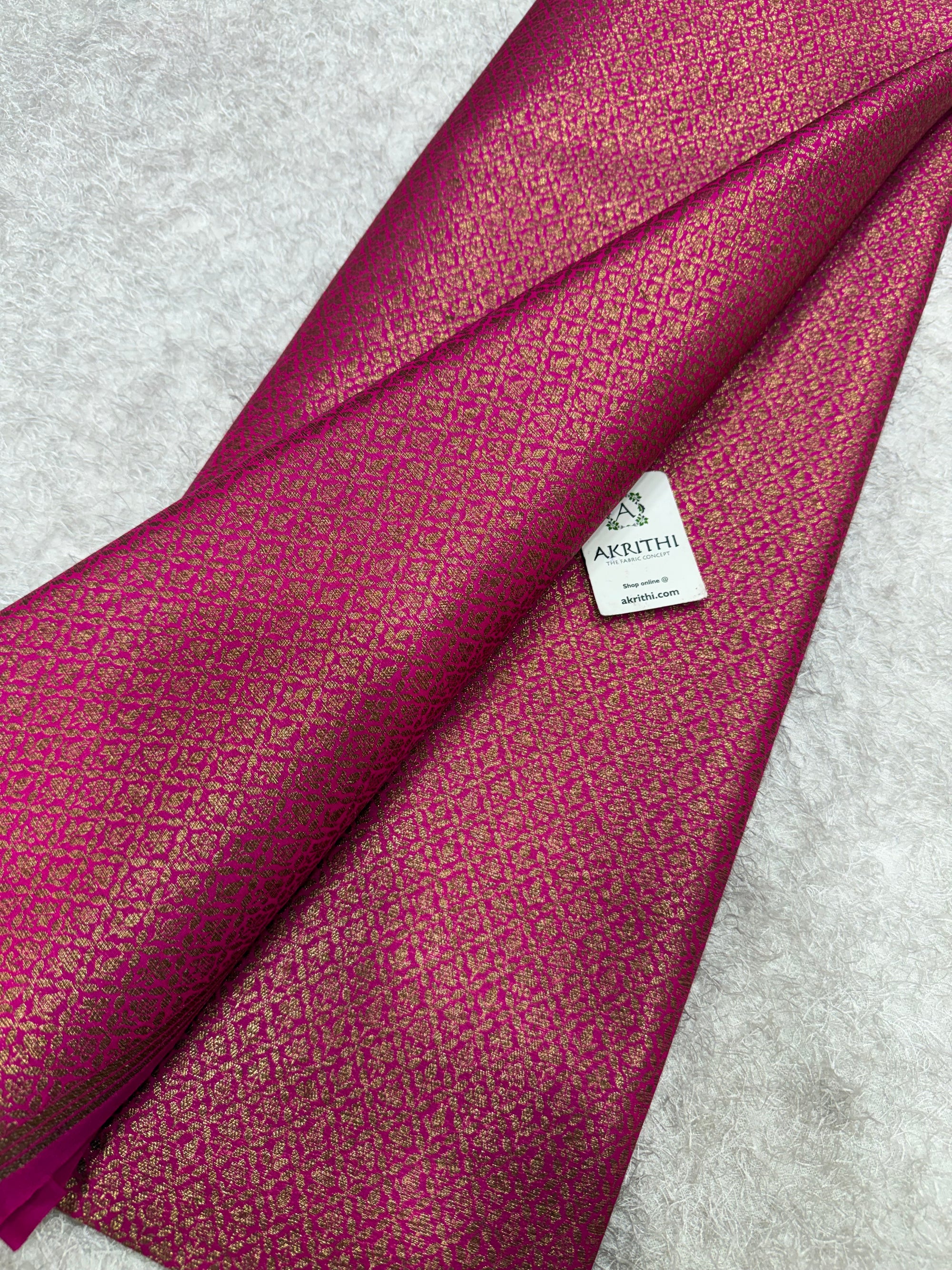 Pure Banarasi brocade fabric with antique zari