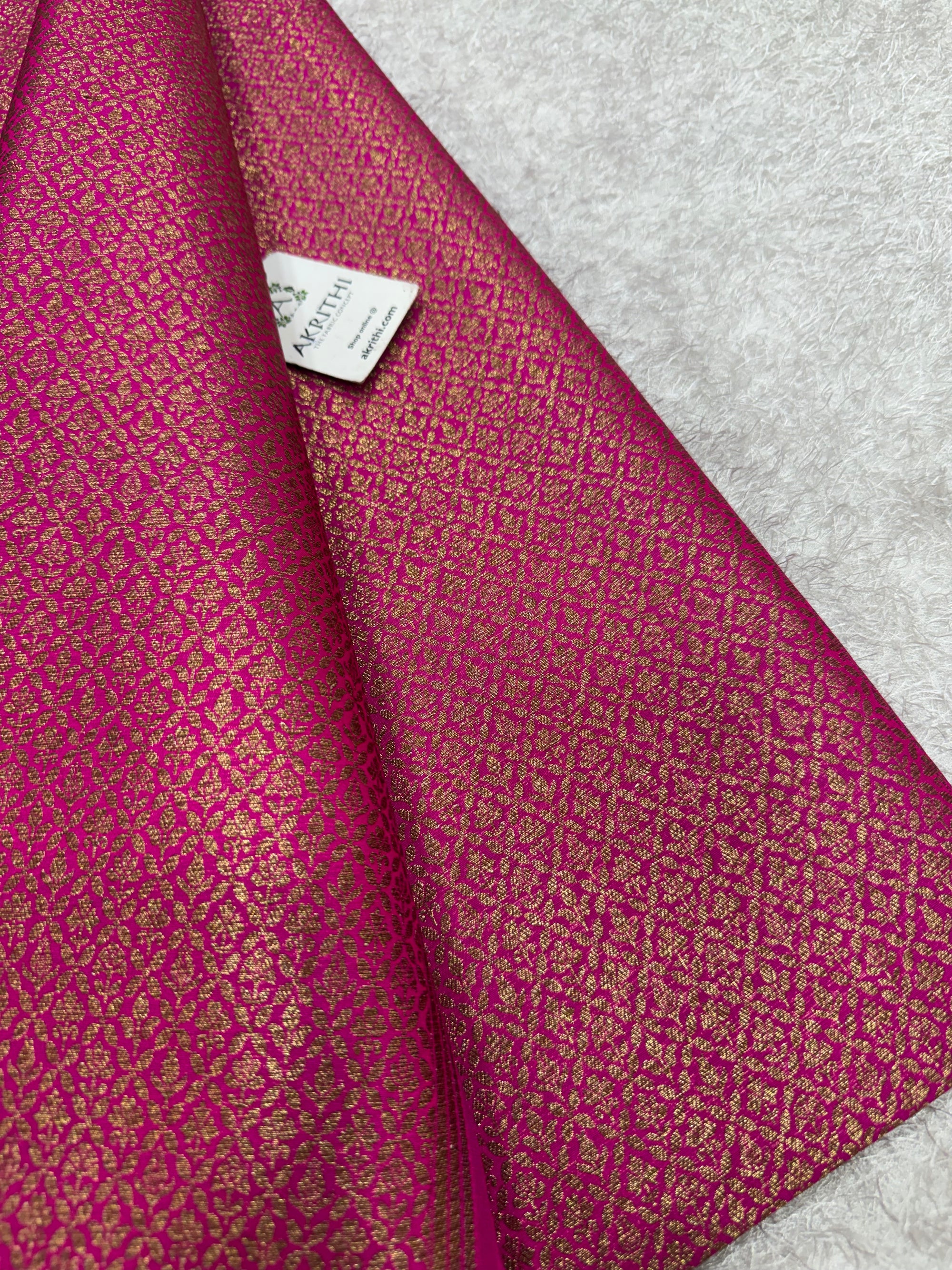 Pure Banarasi brocade fabric with antique zari