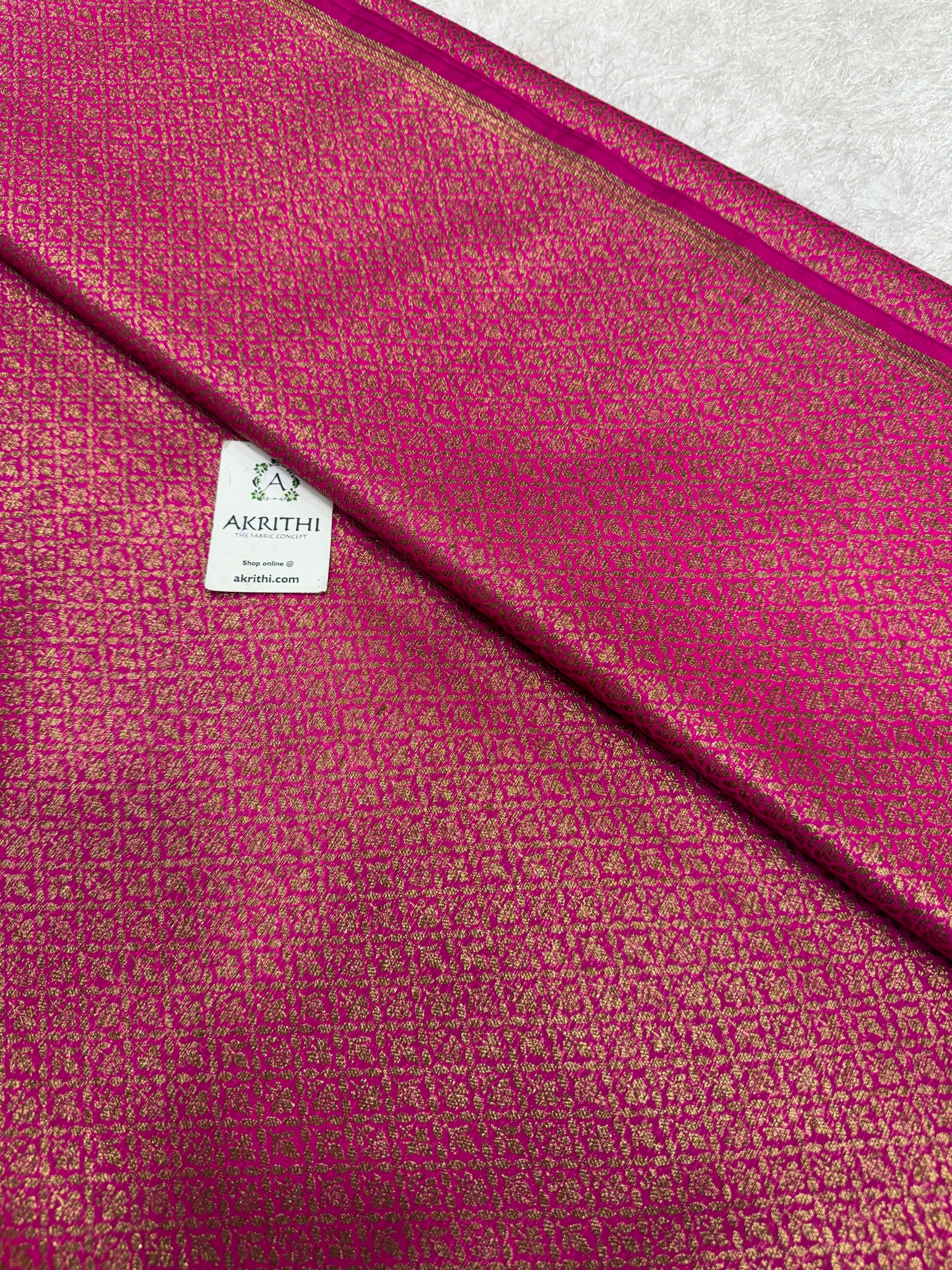 Pure Banarasi brocade fabric with antique zari