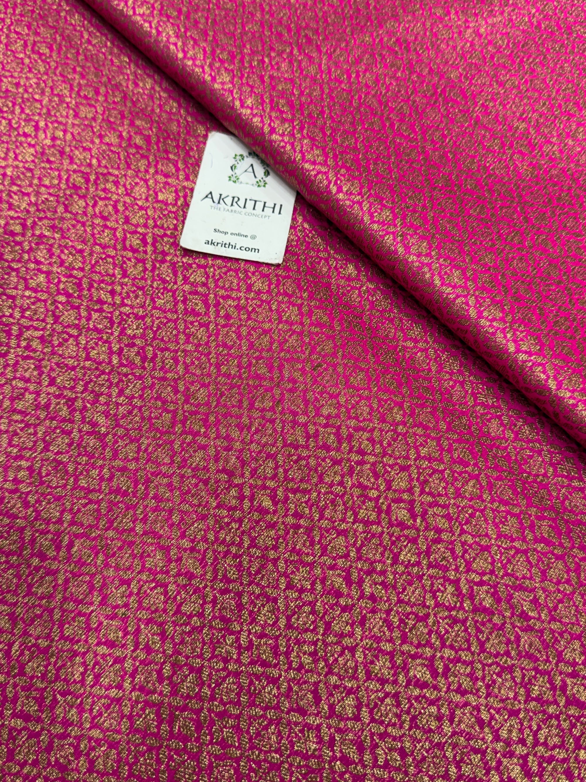 Pure Banarasi brocade fabric with antique zari