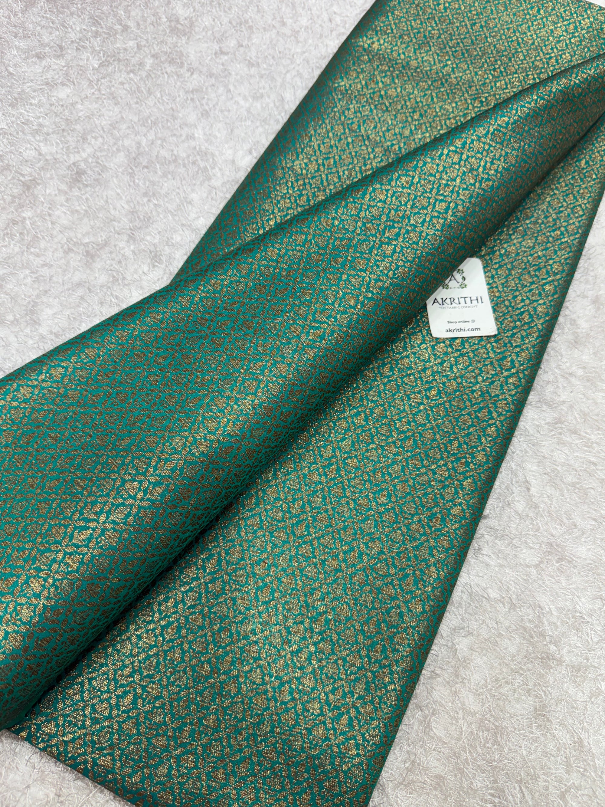 Pure Banarasi brocade fabric with antique zari