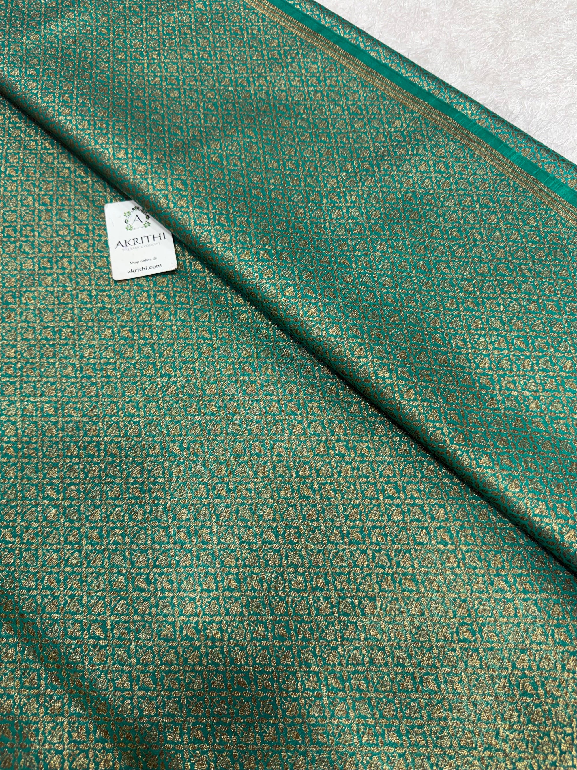Pure Banarasi brocade fabric with antique zari