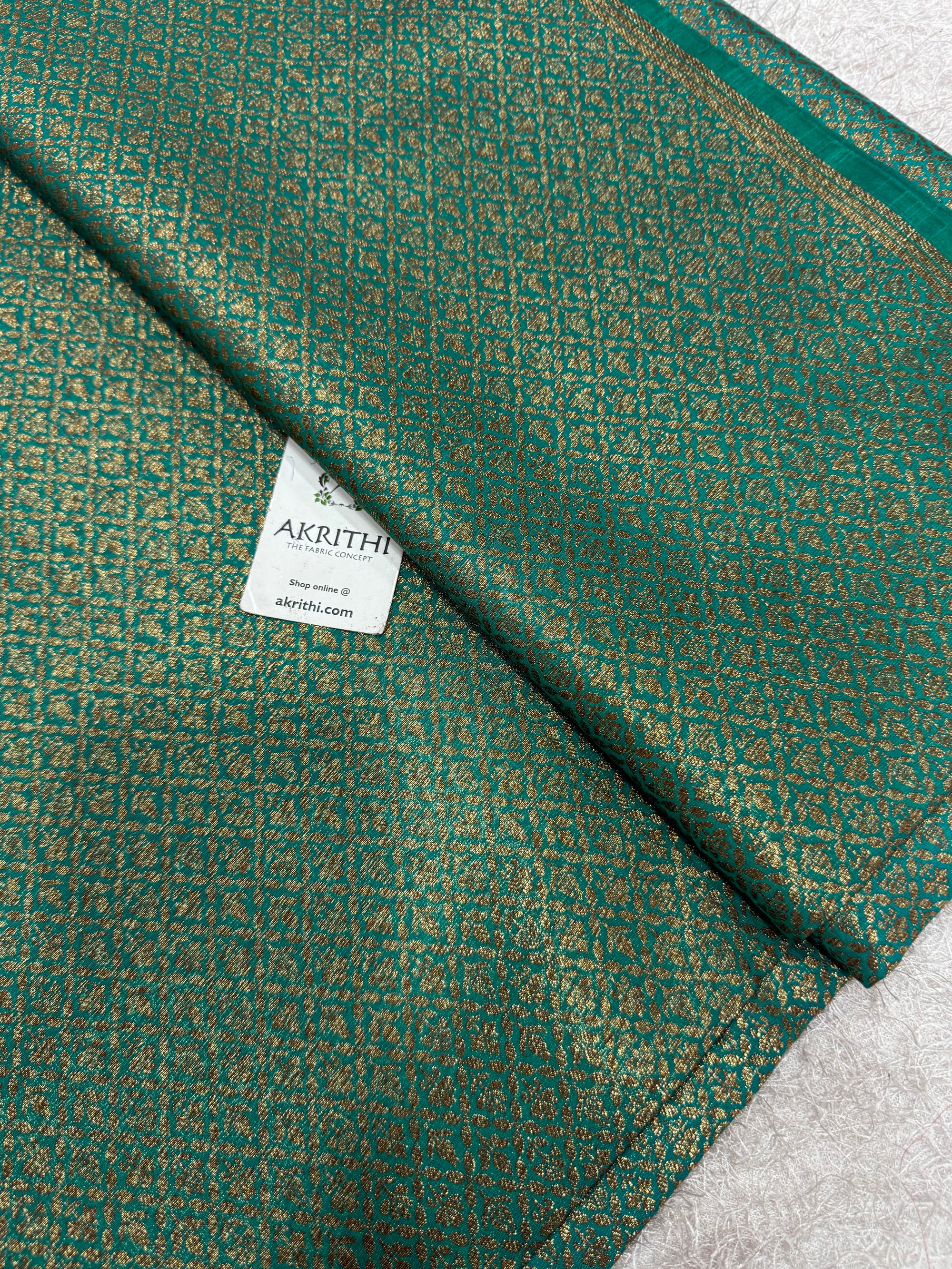 Pure Banarasi brocade fabric with antique zari