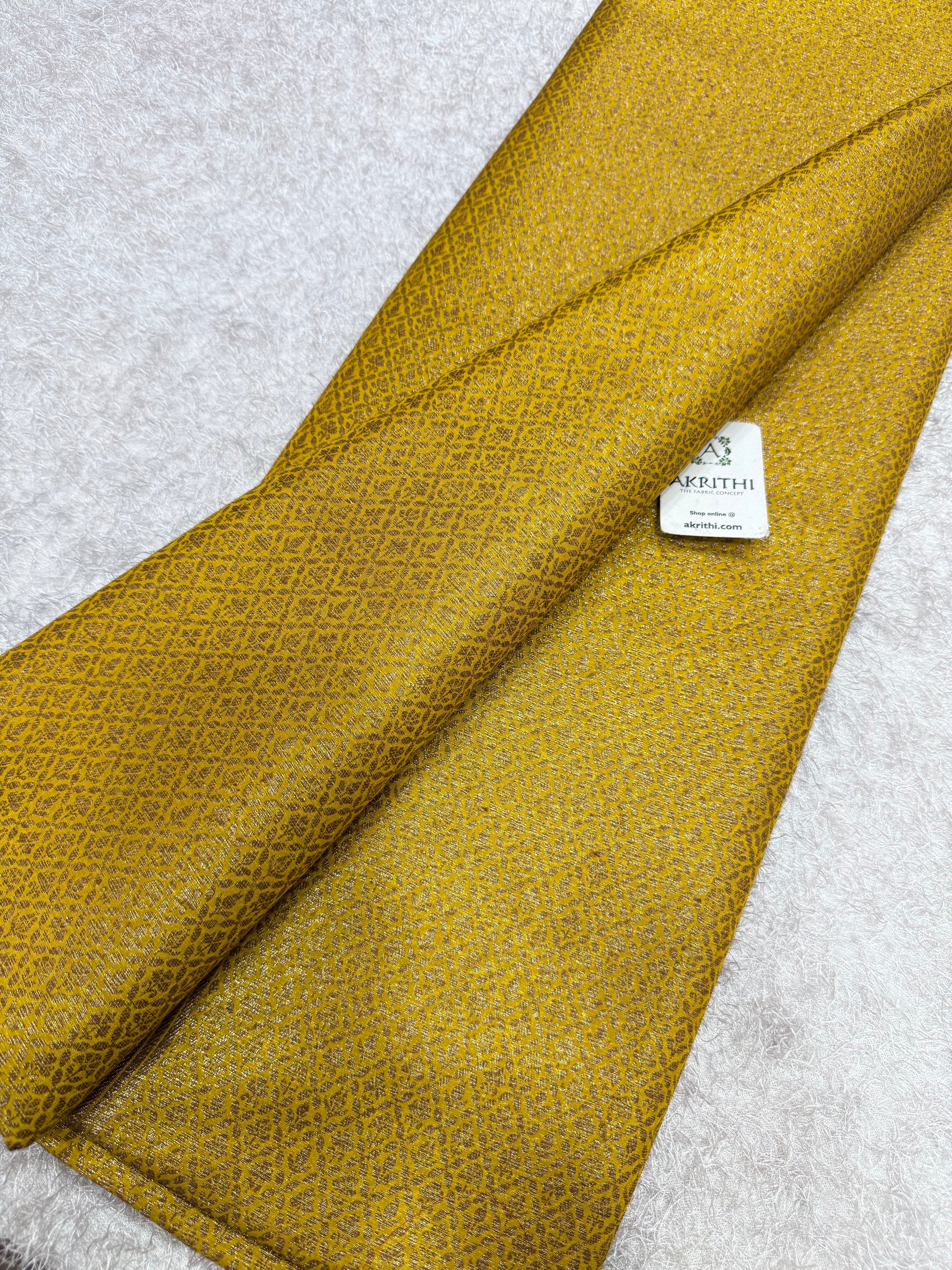 Pure Banarasi brocade fabric with antique zari