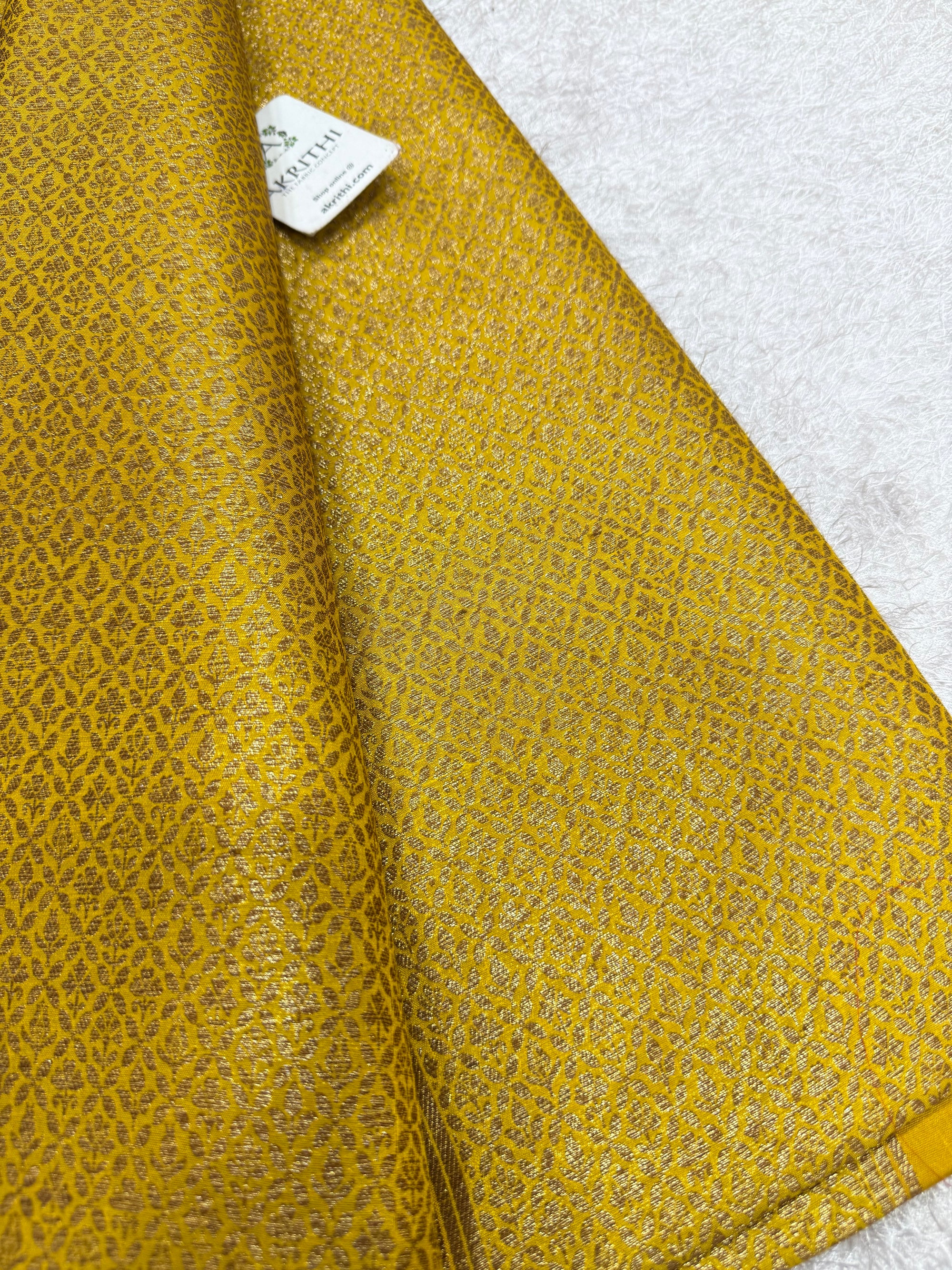 Pure Banarasi brocade fabric with antique zari