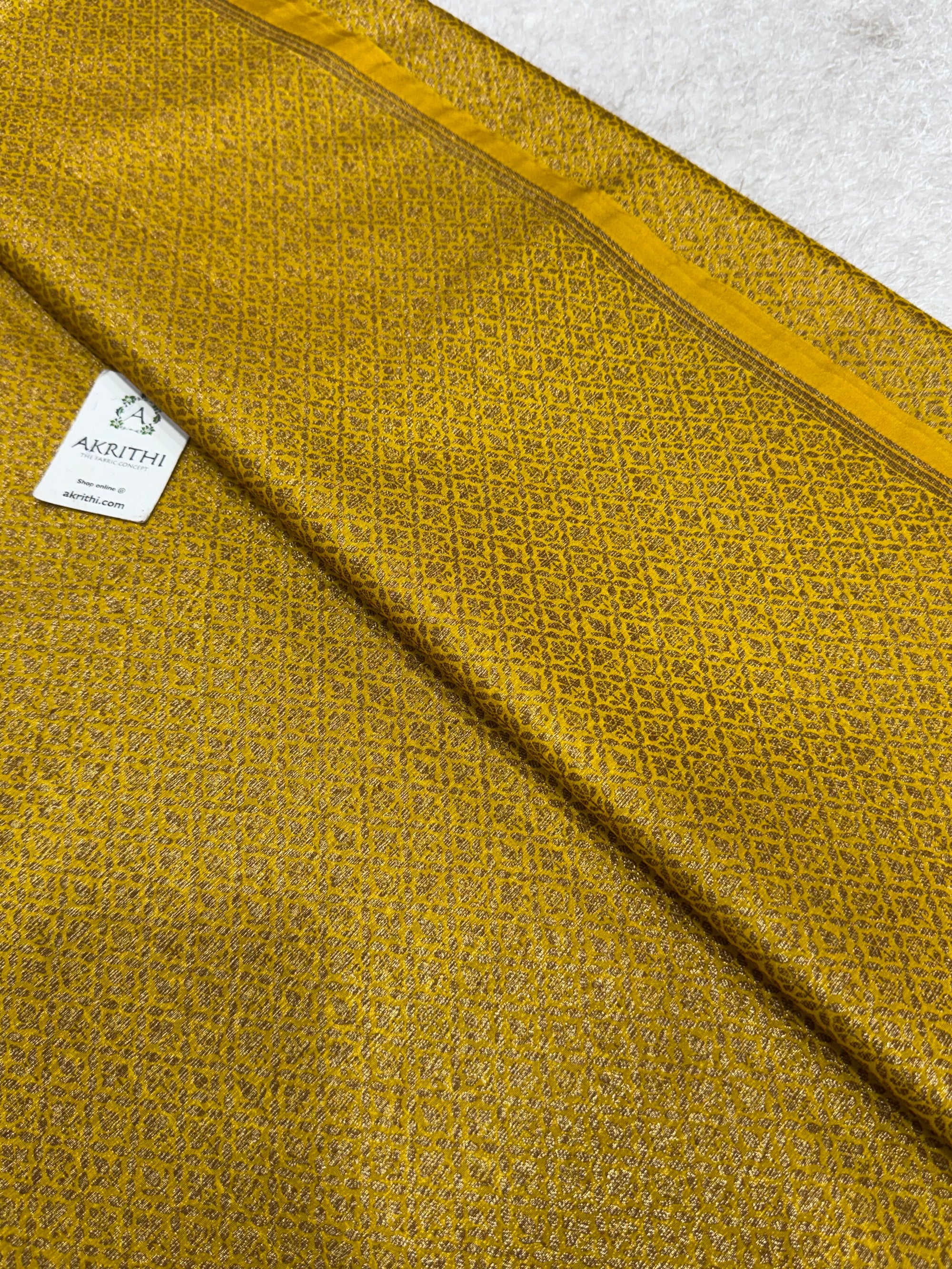 Pure Banarasi brocade fabric with antique zari