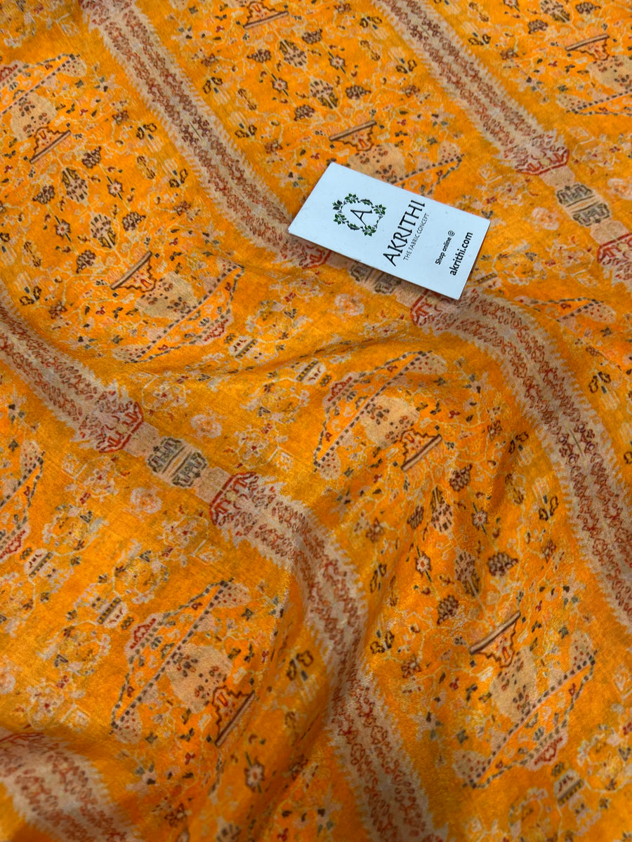 Digital floral printed mysore crepe fabric