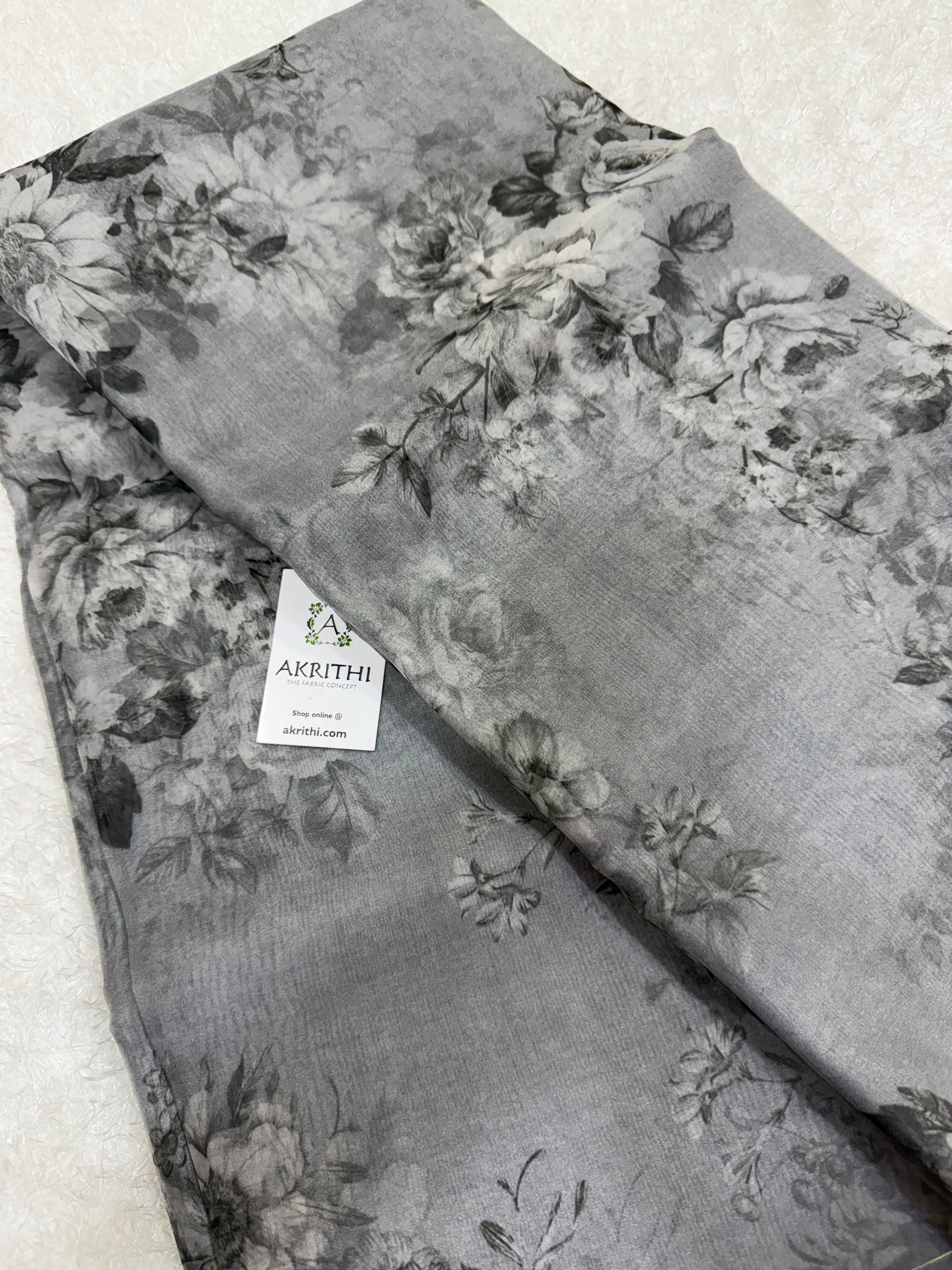 Pure silk organza digital printed fabric