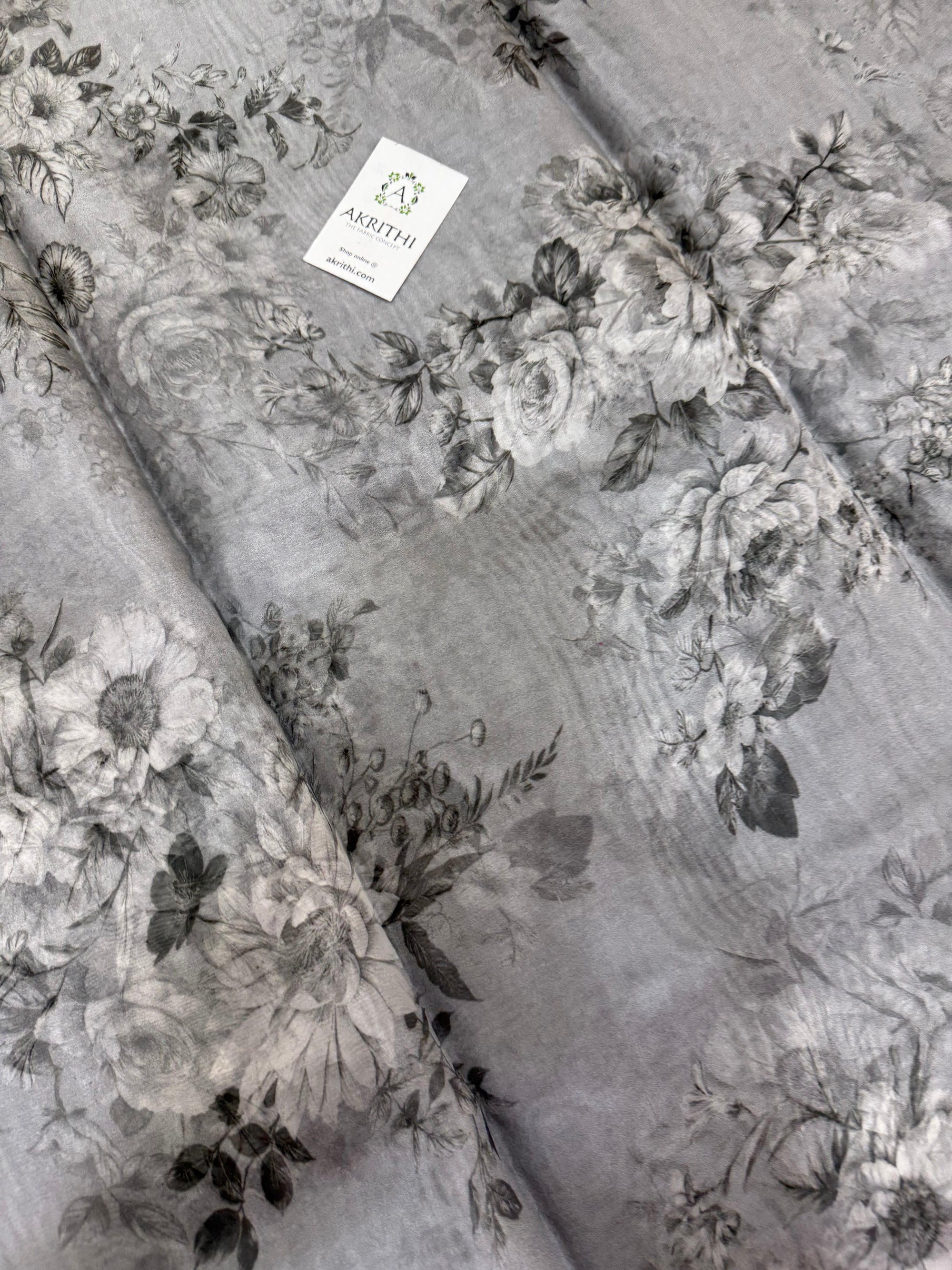 Pure silk organza digital printed fabric