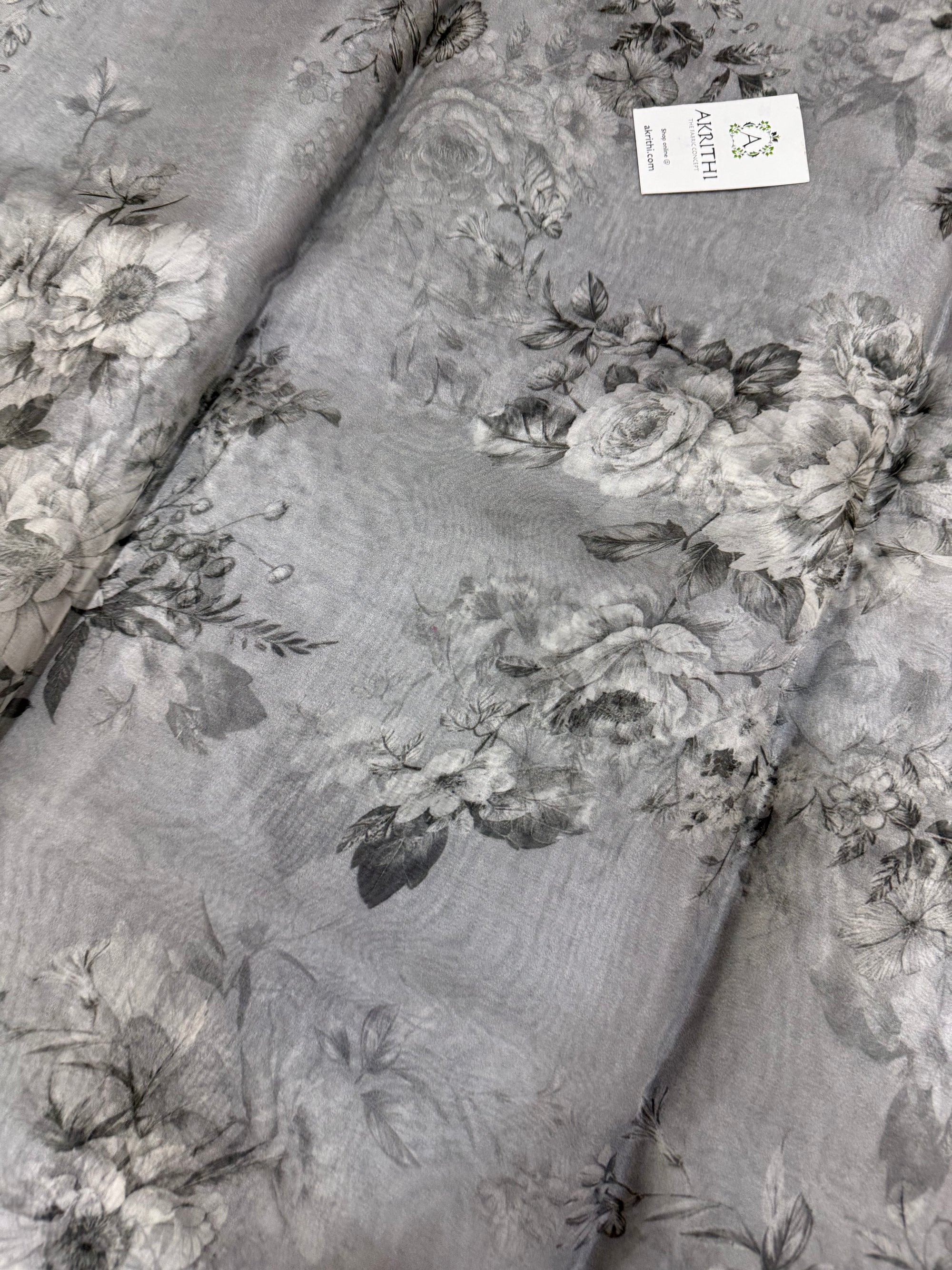 Pure silk organza digital printed fabric