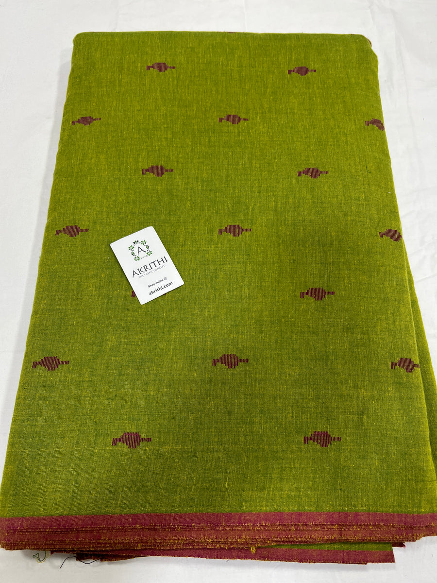 Handloom Woven pure cotton fabric