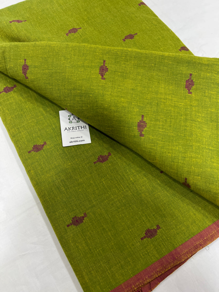 Handloom Woven pure cotton fabric