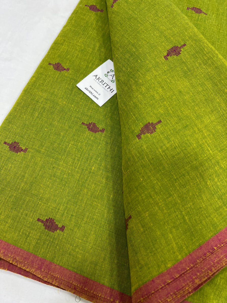 Handloom Woven pure cotton fabric