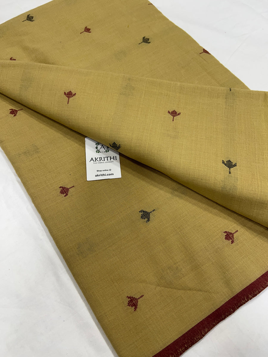 Handloom Woven pure cotton fabric