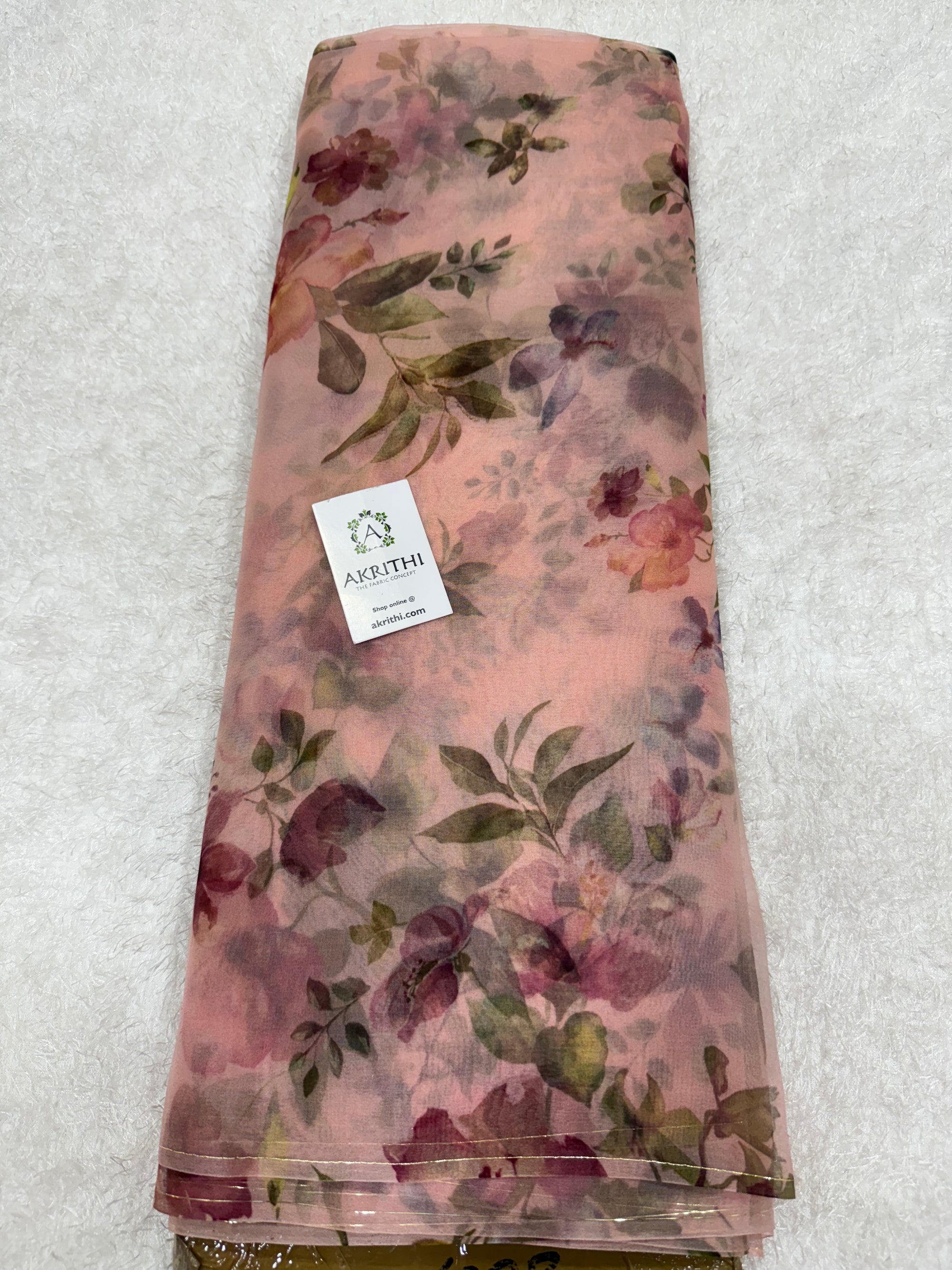 Pure silk organza digital printed fabric