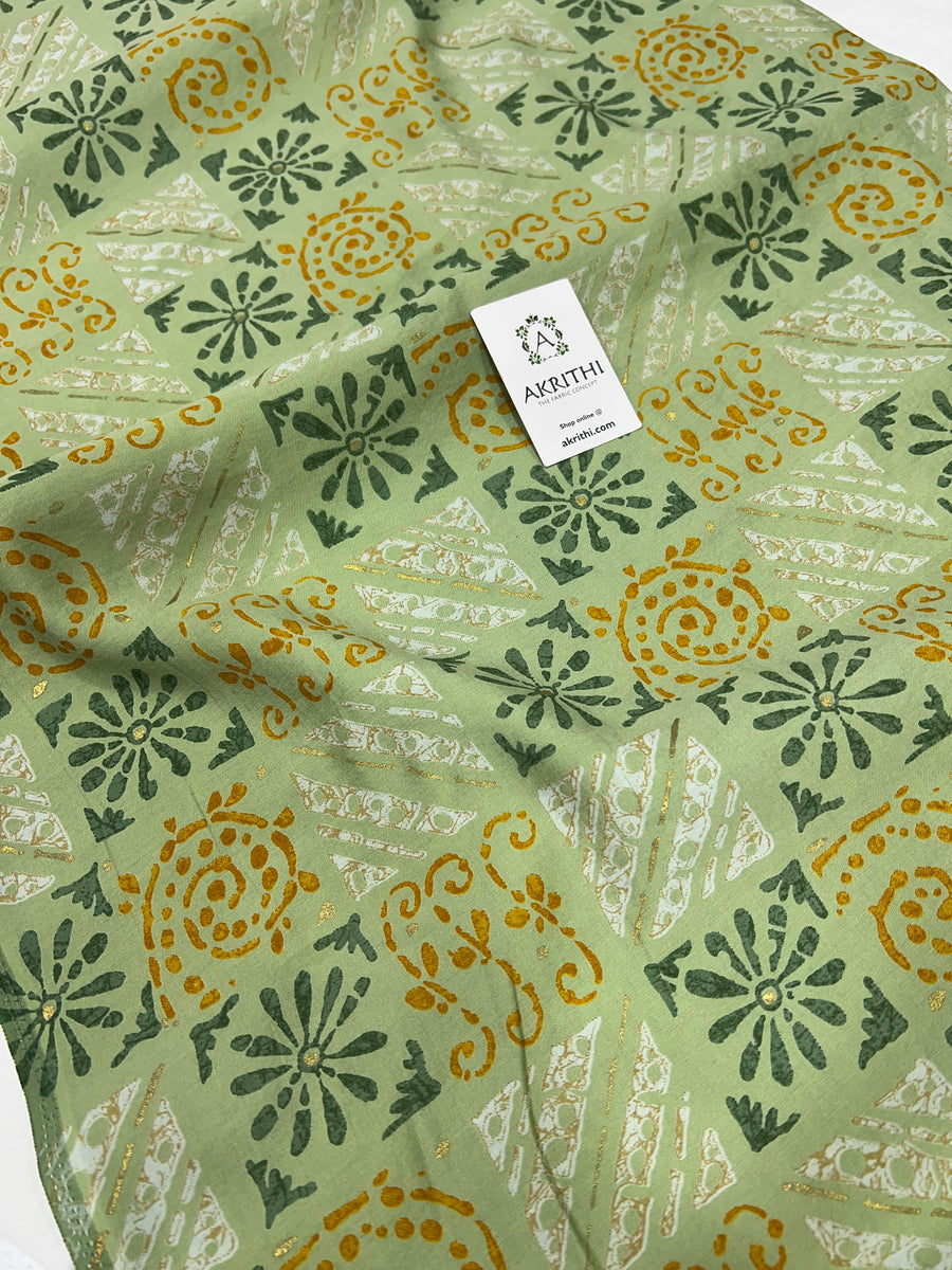 Printed silk fabric