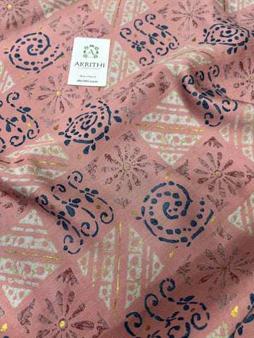 Printed silk fabric