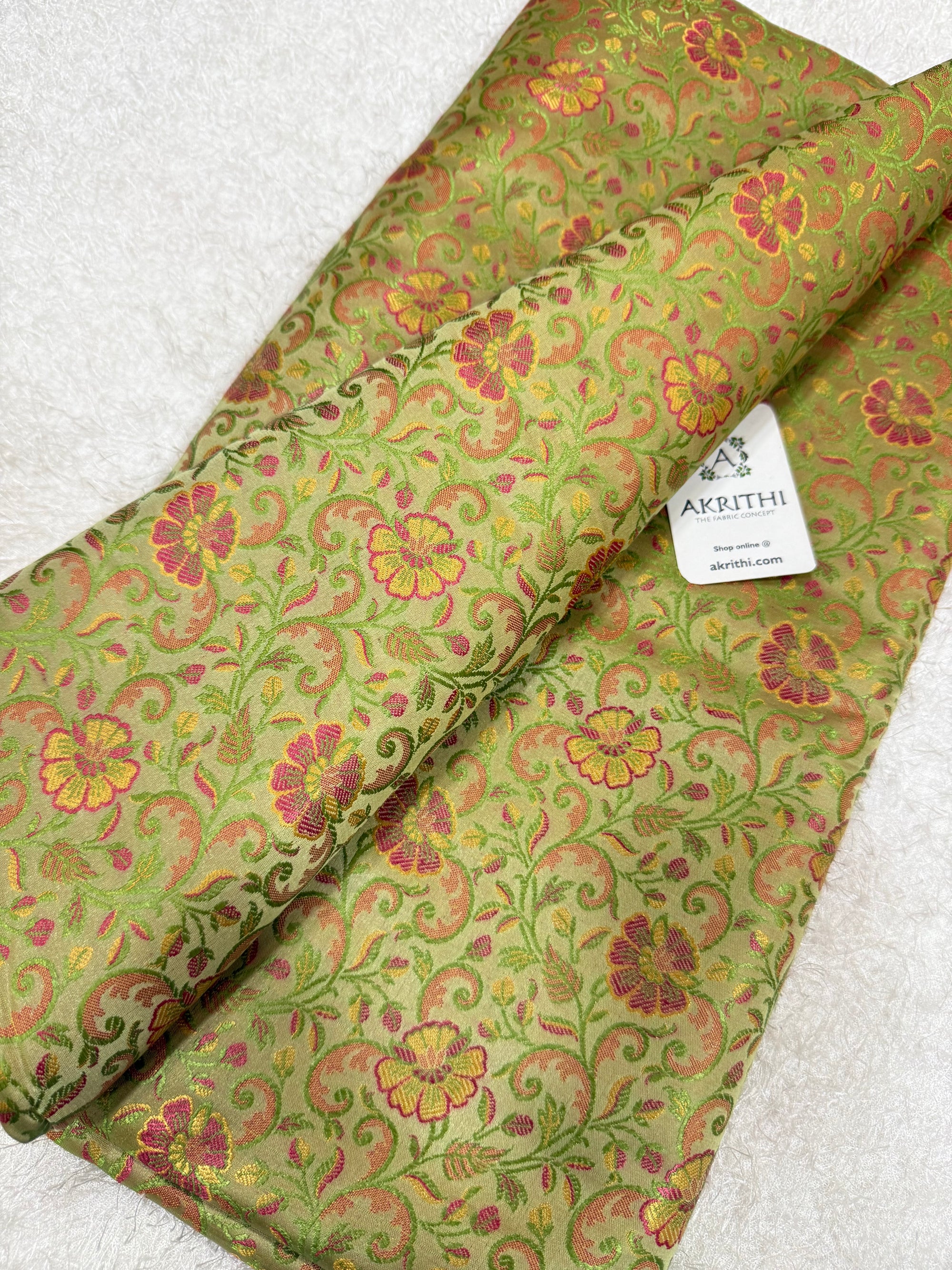 Pure Banarasi brocade fabric