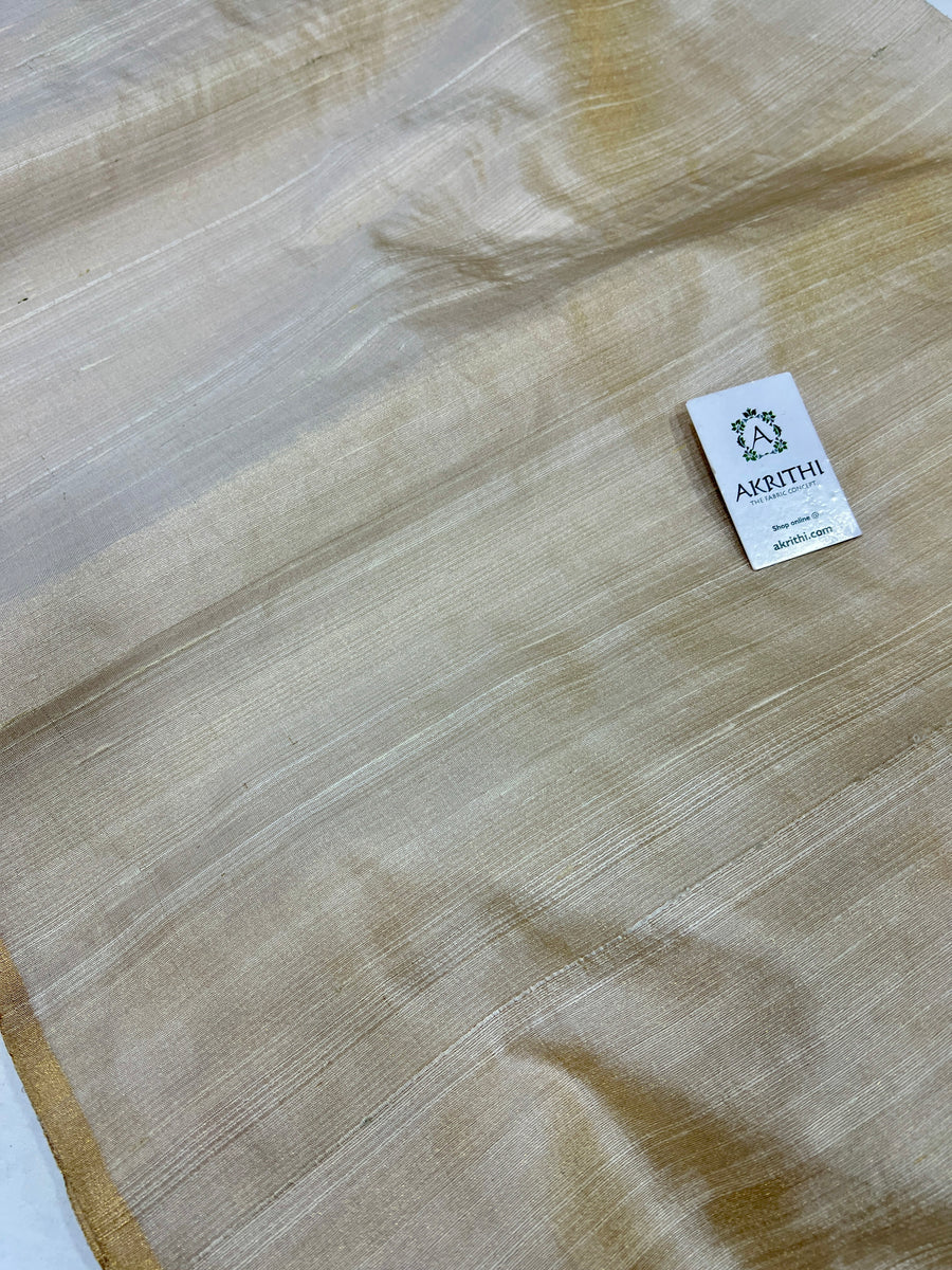 Pure raw silk tissue fabric