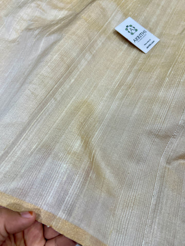 Pure raw silk tissue fabric