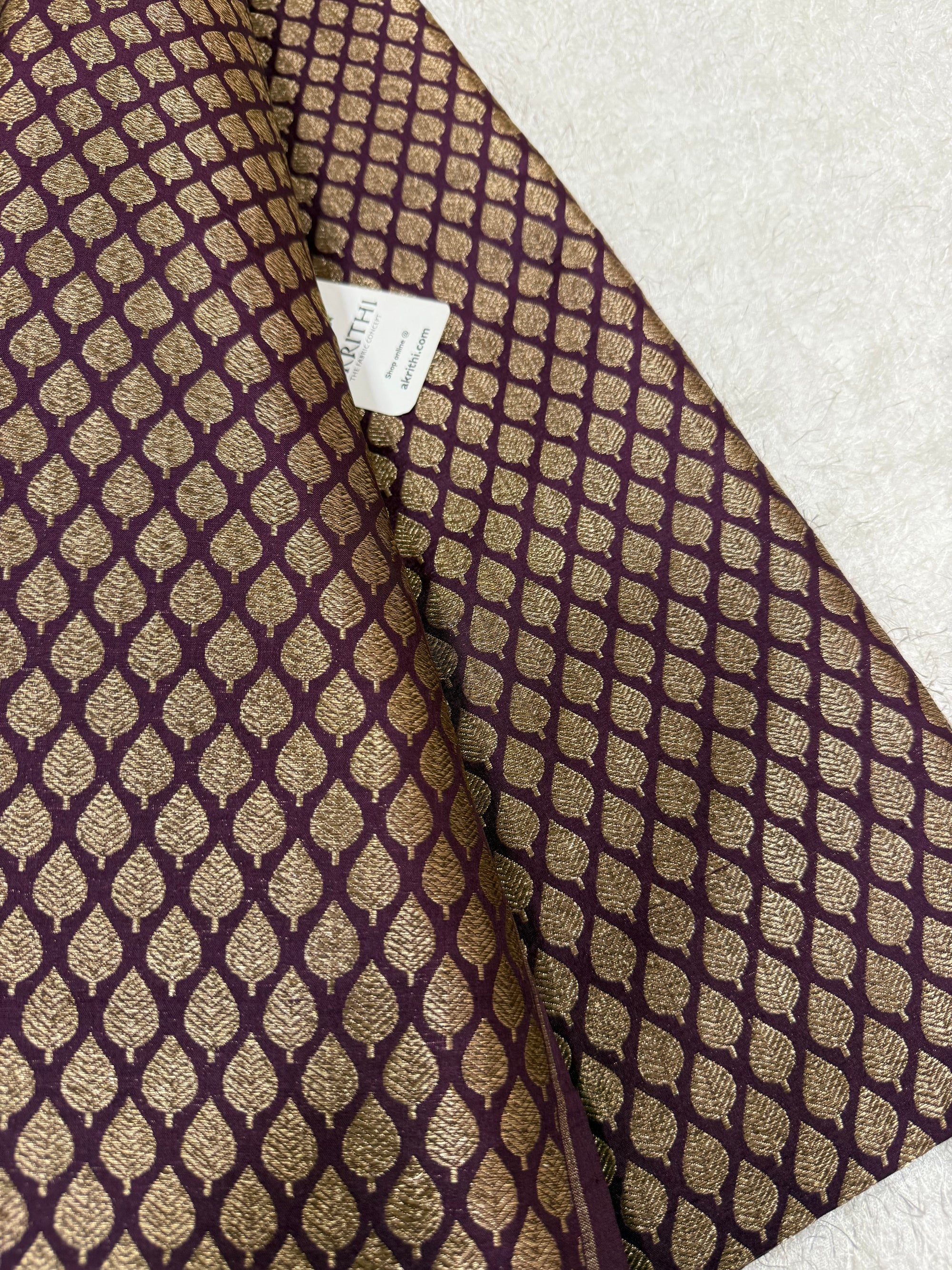 Pure silk Handloom Banarasi brocade fabric