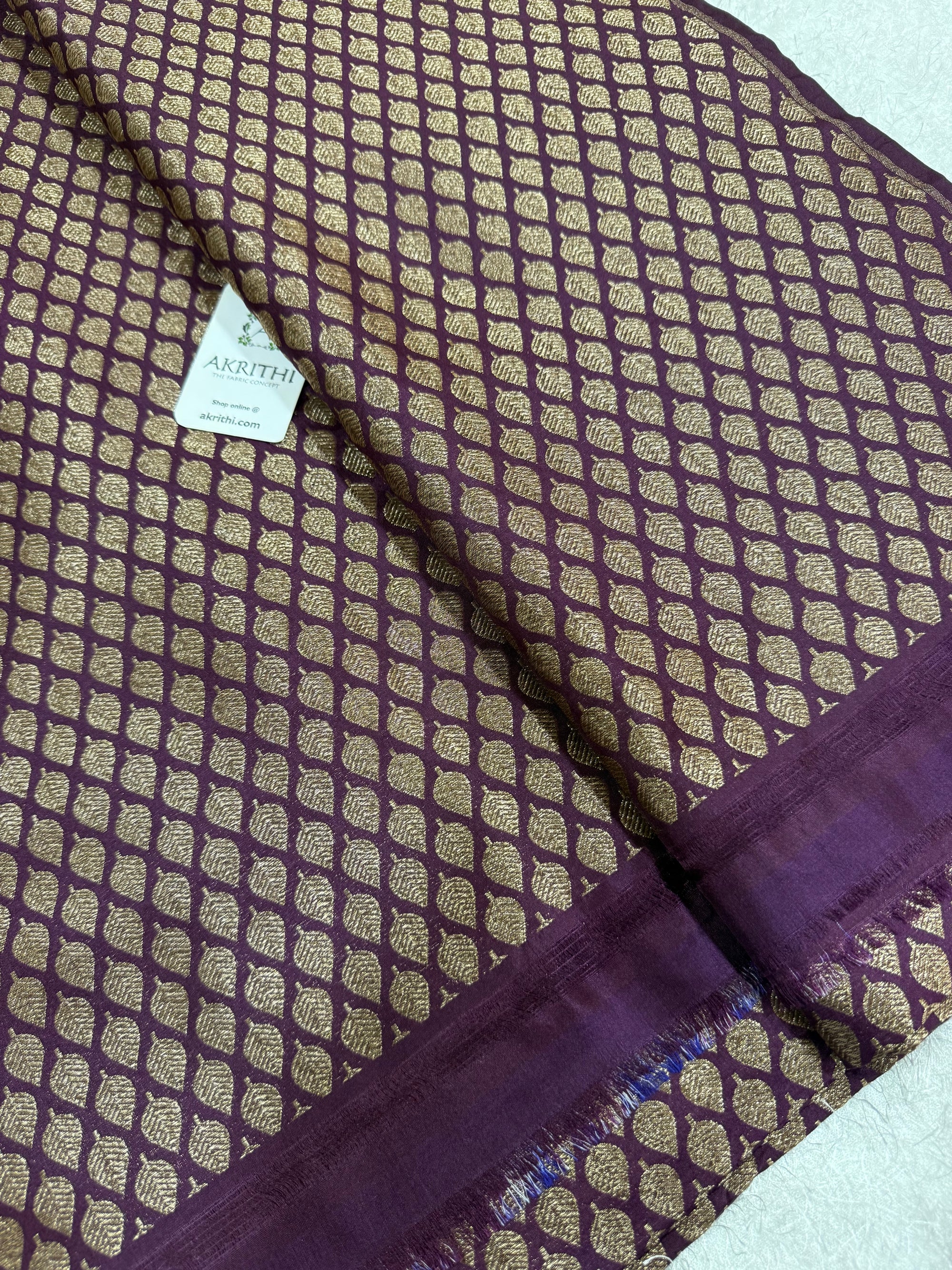 Pure silk Handloom Banarasi brocade fabric