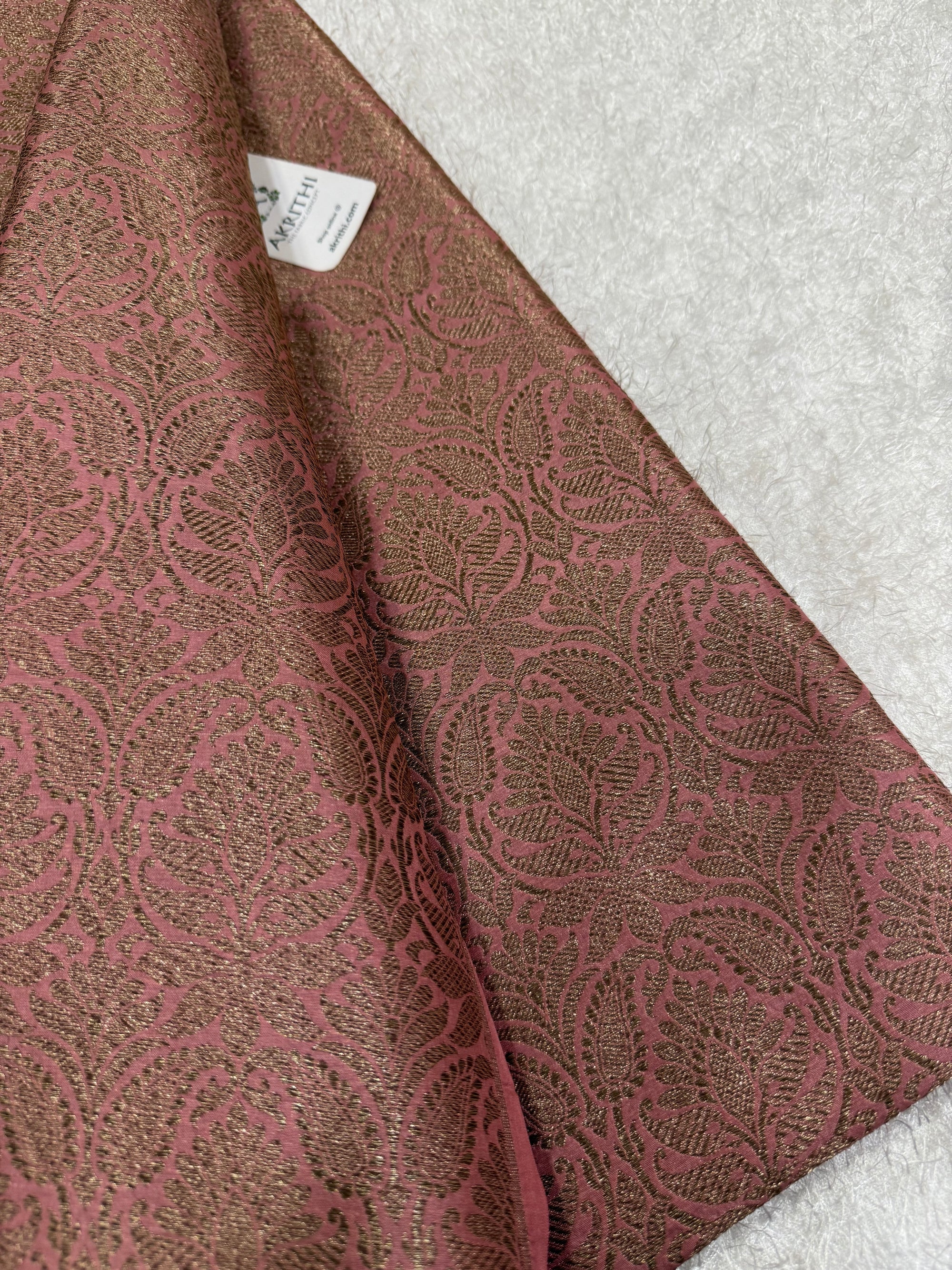 Pure silk Handloom Banarasi brocade fabric