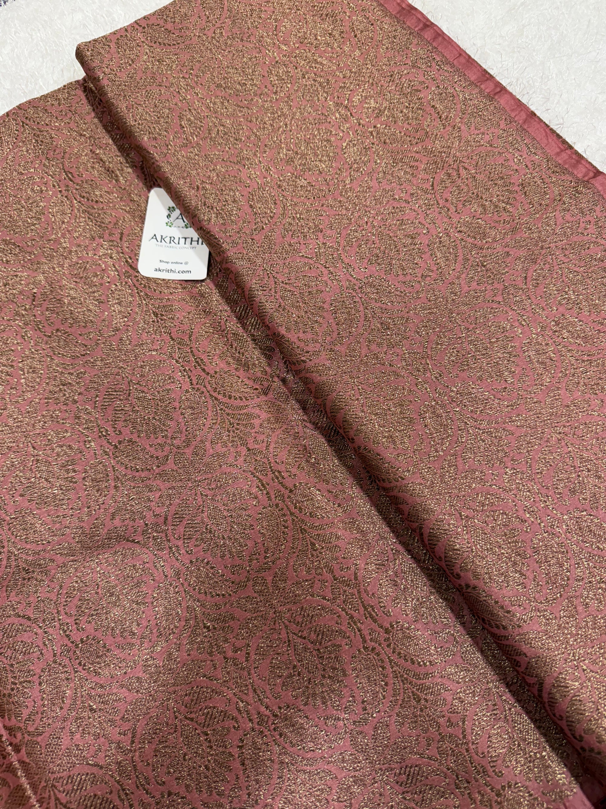 Pure silk Handloom Banarasi brocade fabric