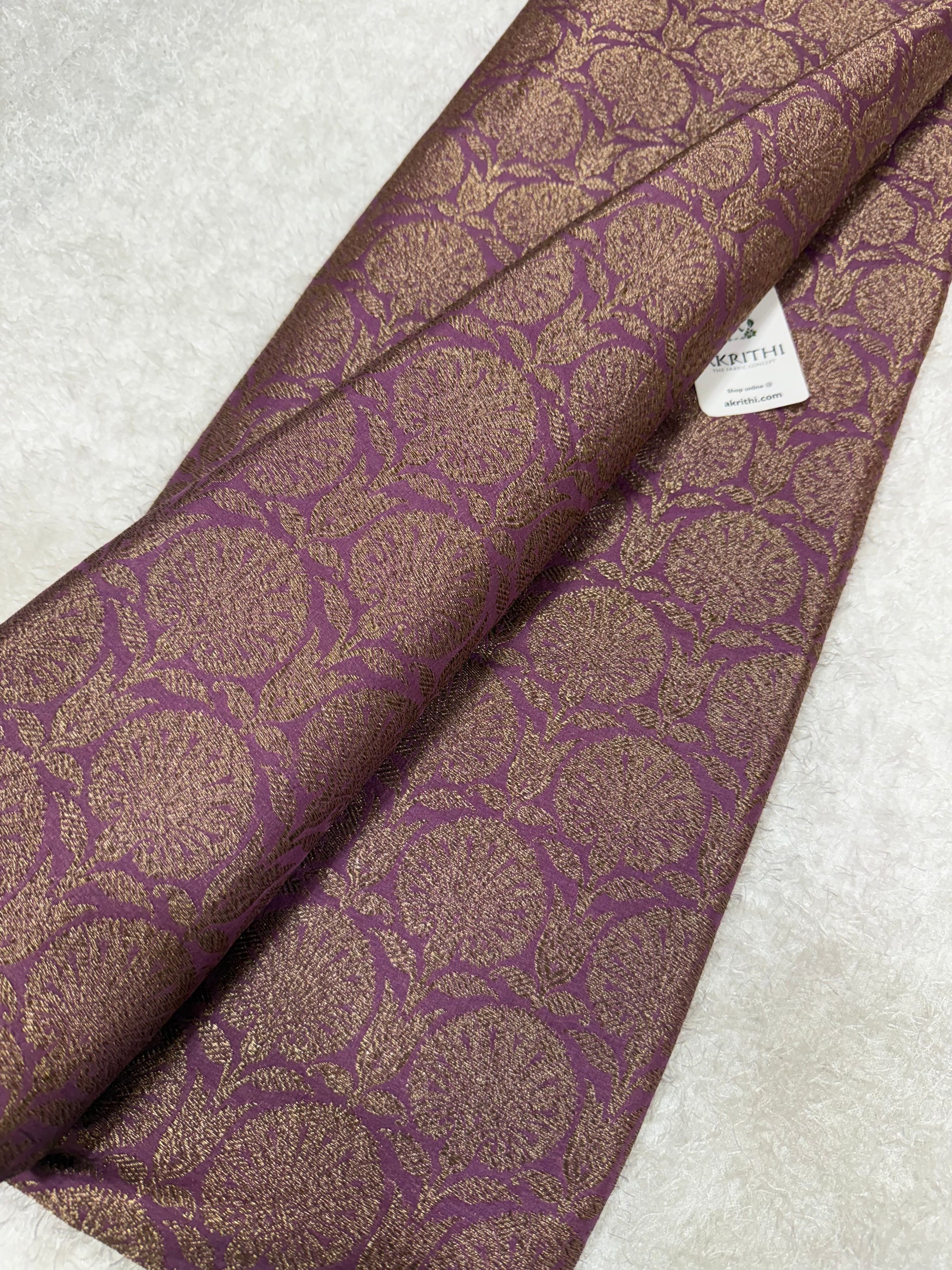 Pure silk Handloom Banarasi brocade fabric