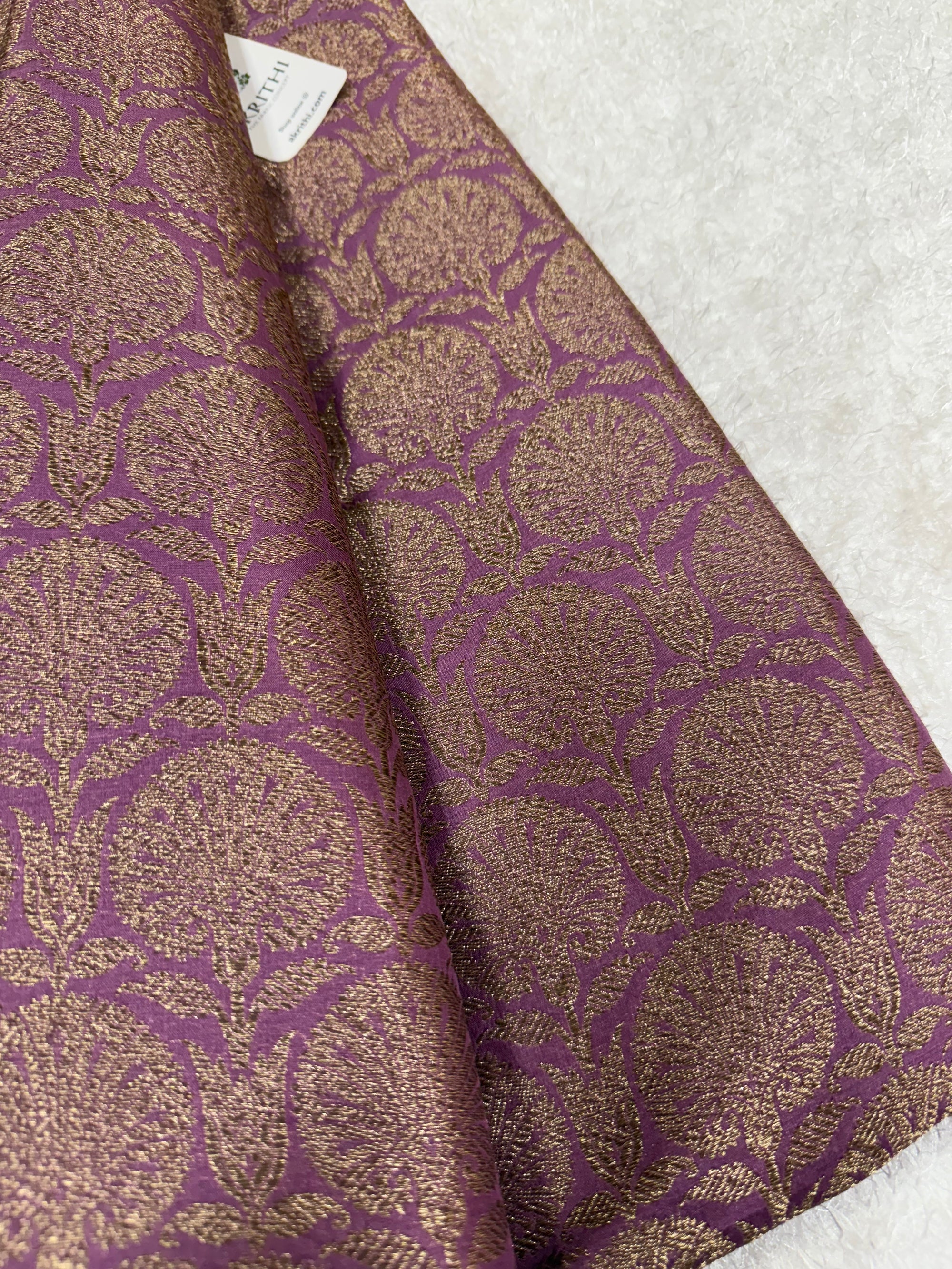 Pure silk Handloom Banarasi brocade fabric