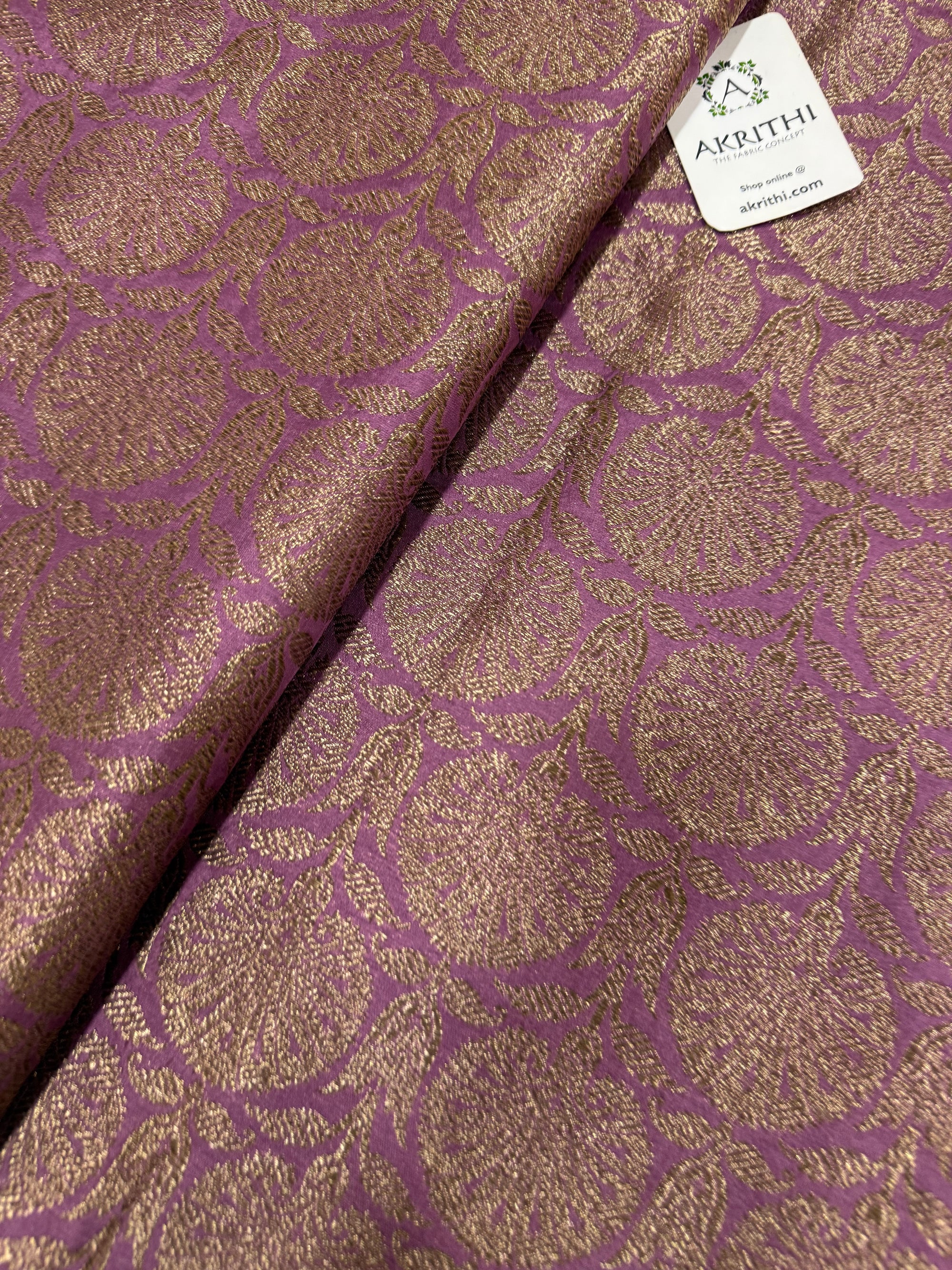 Pure silk Handloom Banarasi brocade fabric