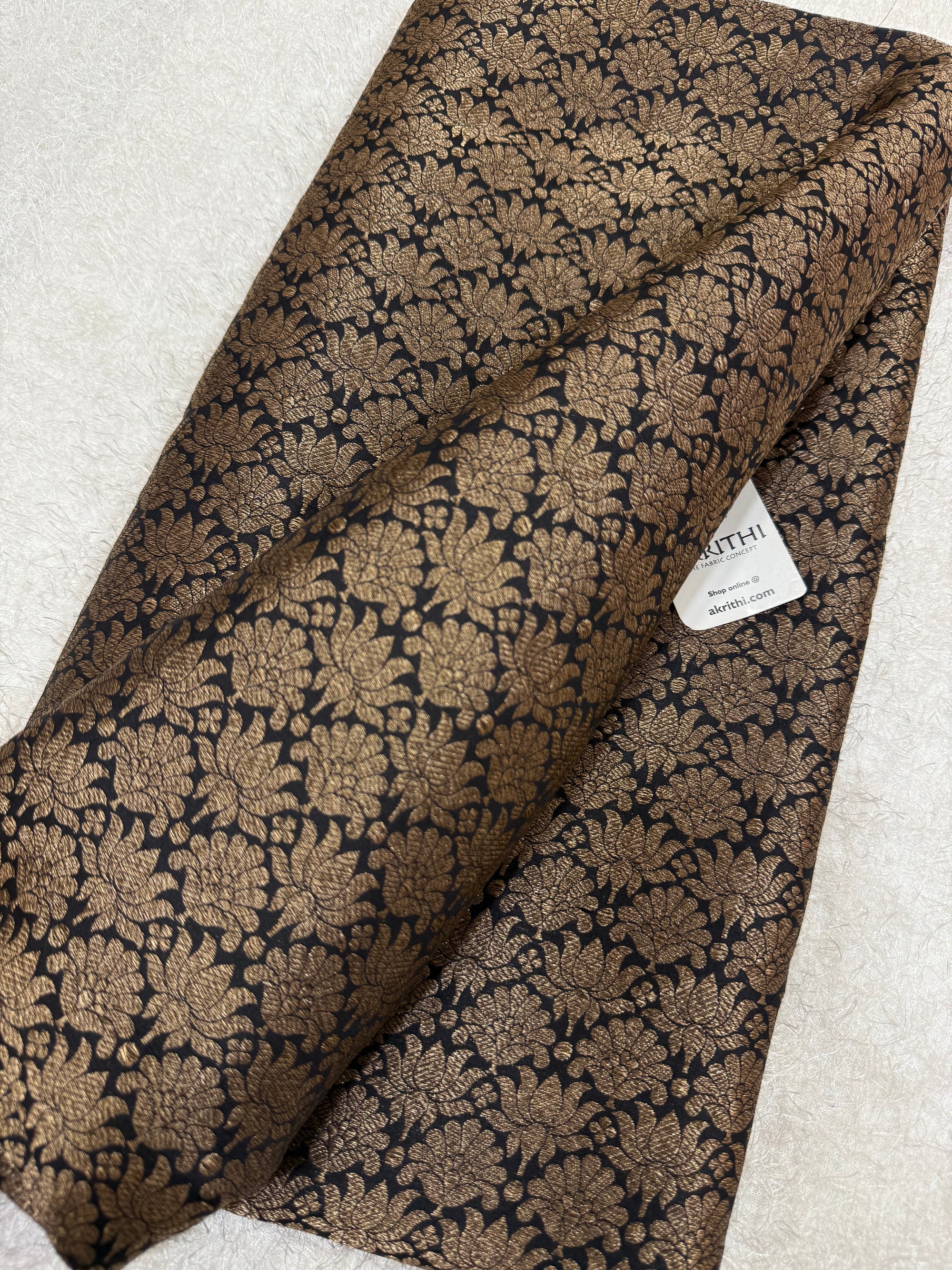 Pure silk Handloom Banarasi brocade fabric