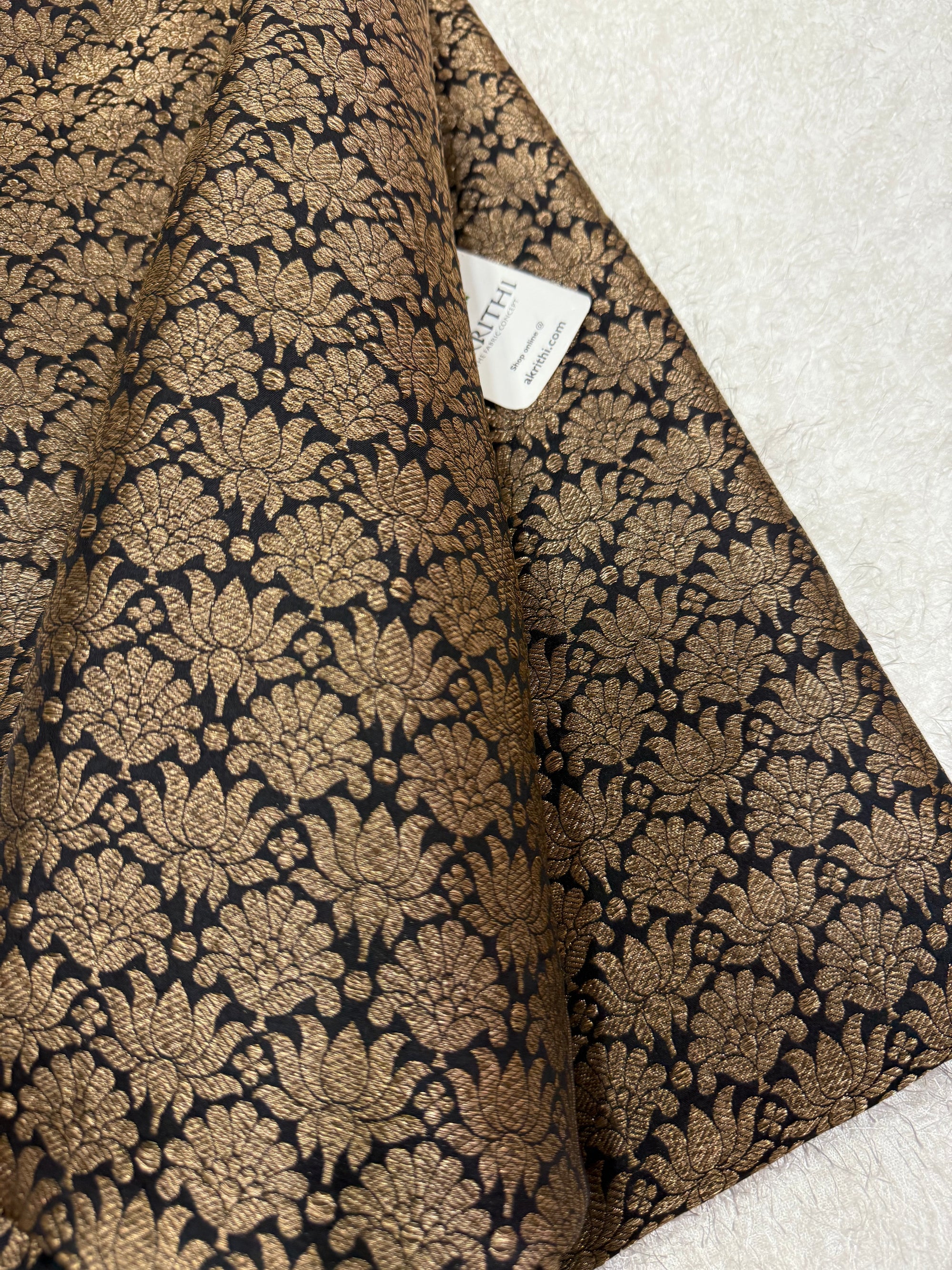 Pure silk Handloom Banarasi brocade fabric