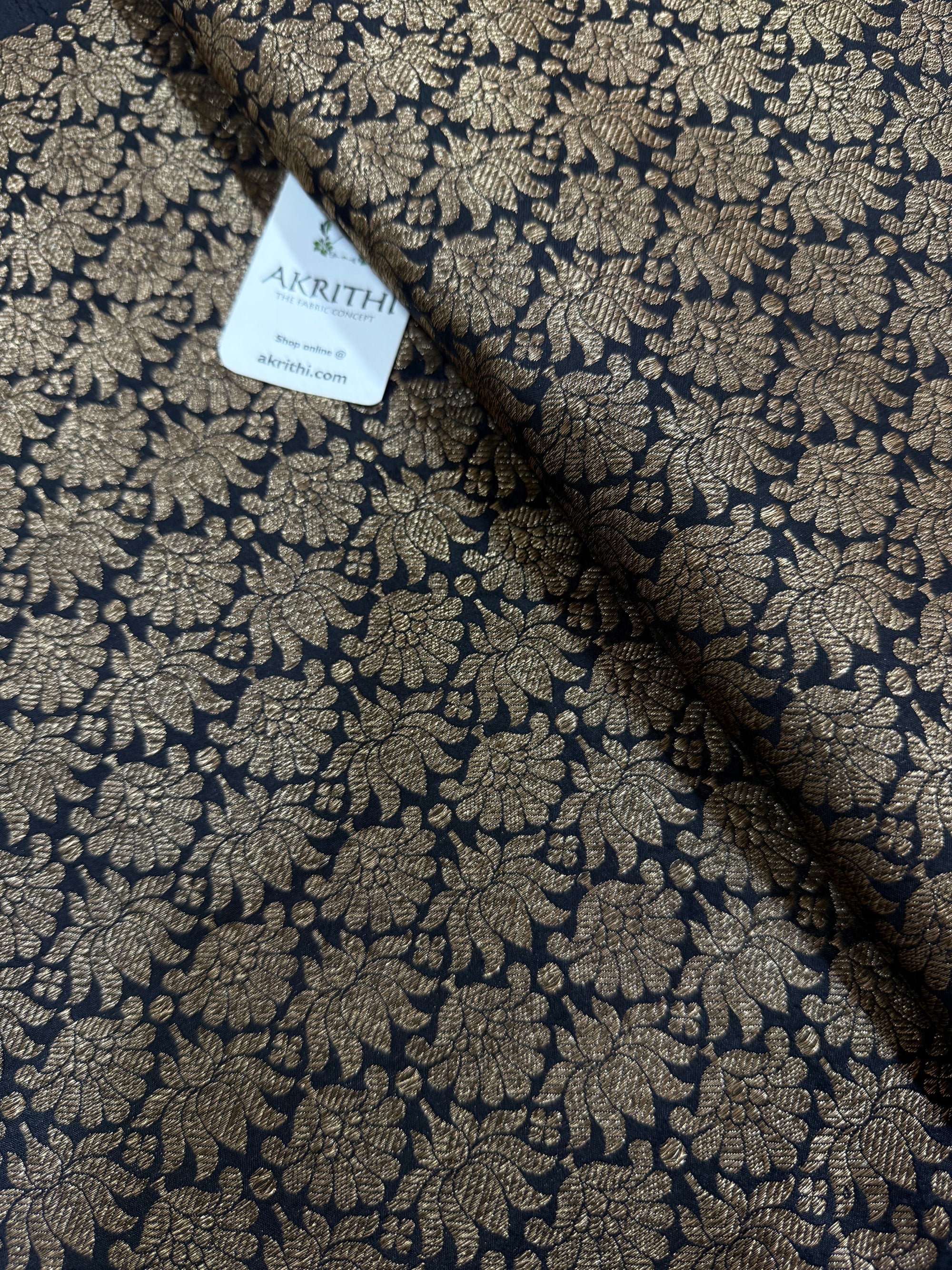 Pure silk Handloom Banarasi brocade fabric