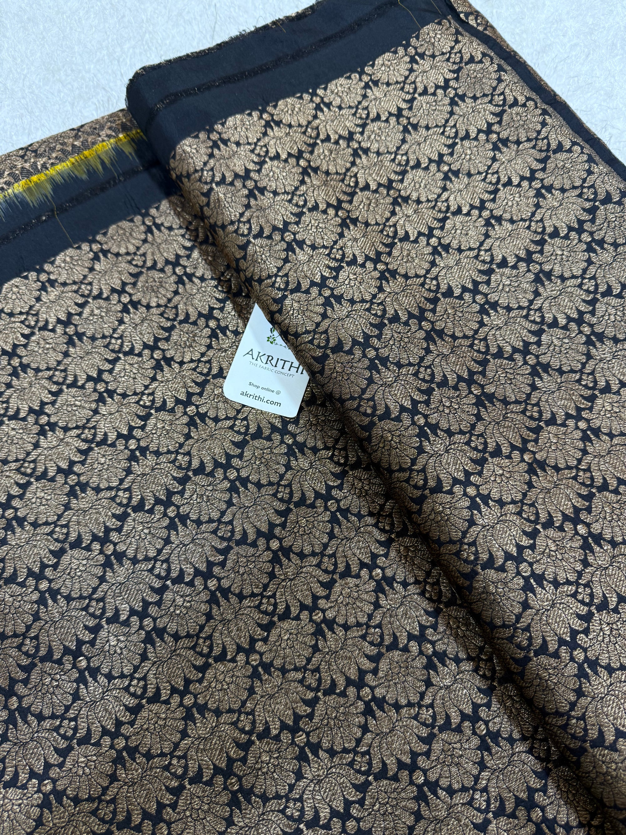 Pure silk Handloom Banarasi brocade fabric