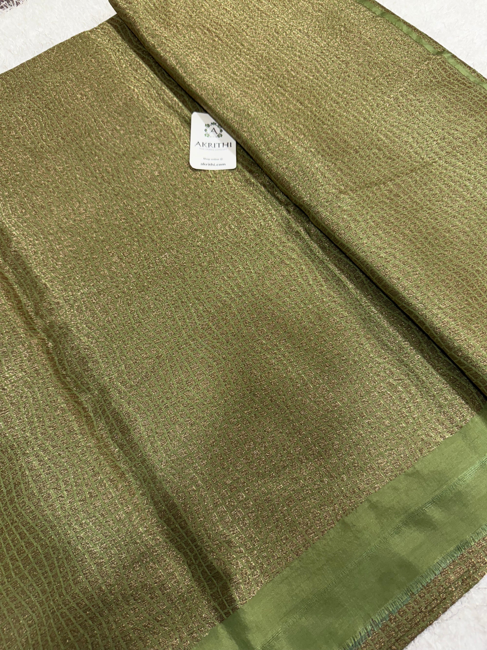 Pure silk Handloom Banarasi brocade fabric