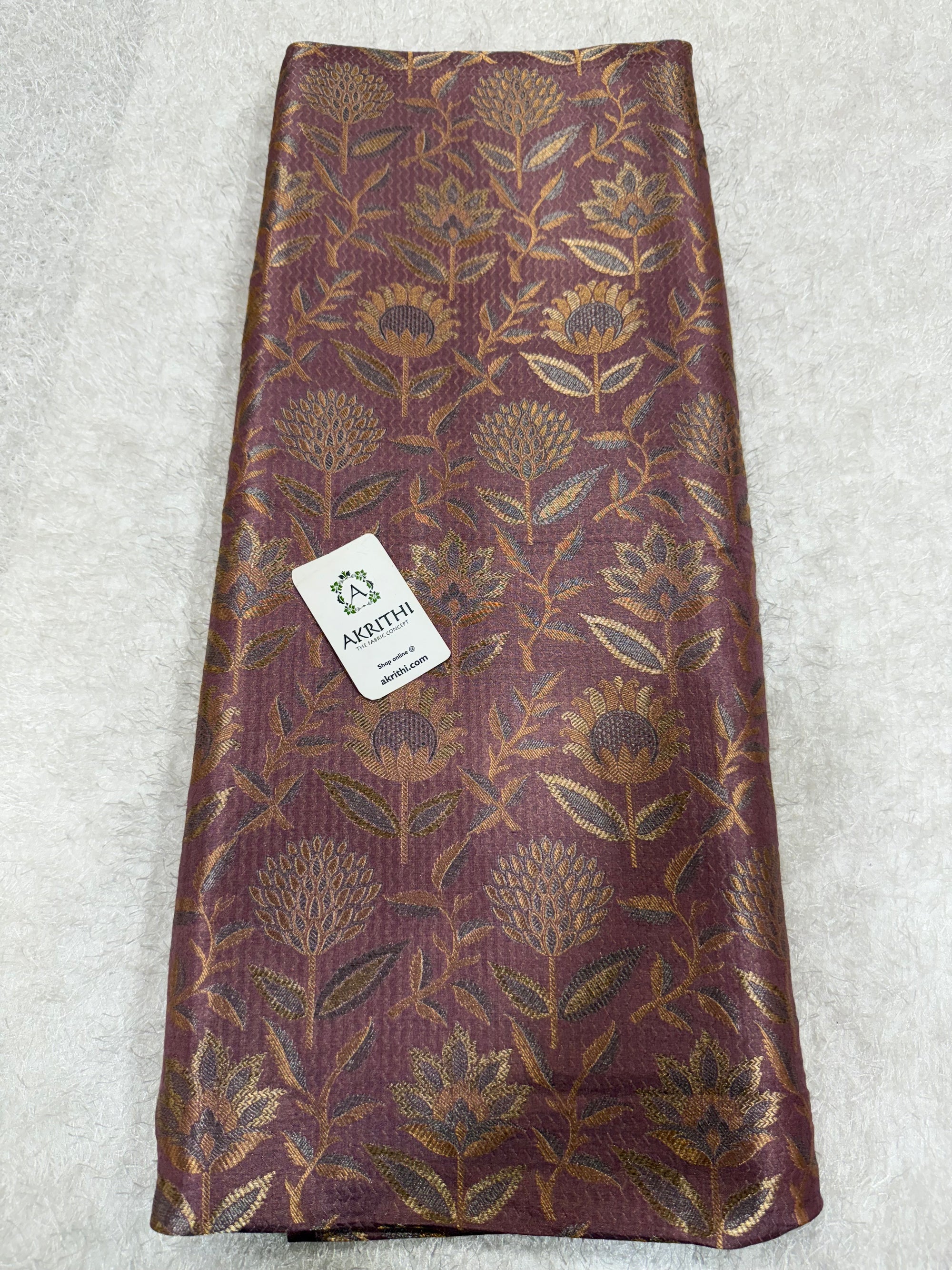 Pure silk Handloom Banarasi brocade fabric