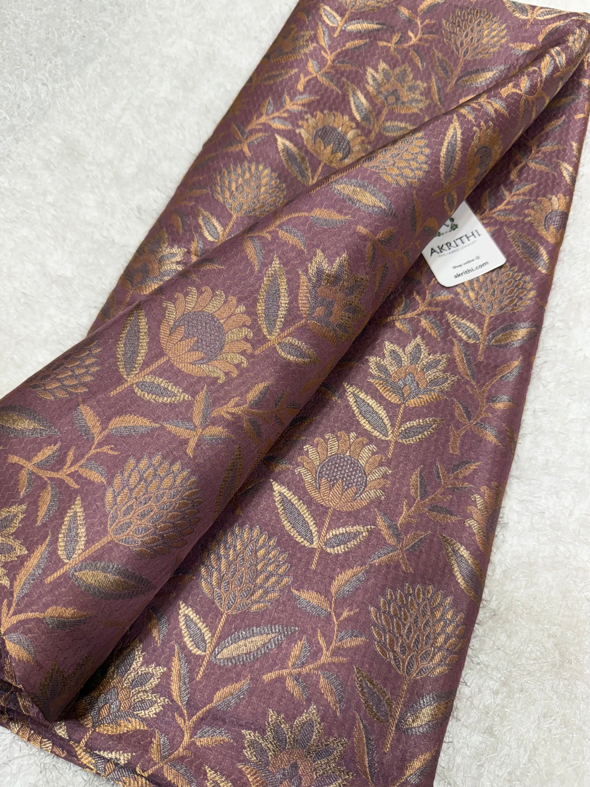 Pure silk Handloom Banarasi brocade fabric