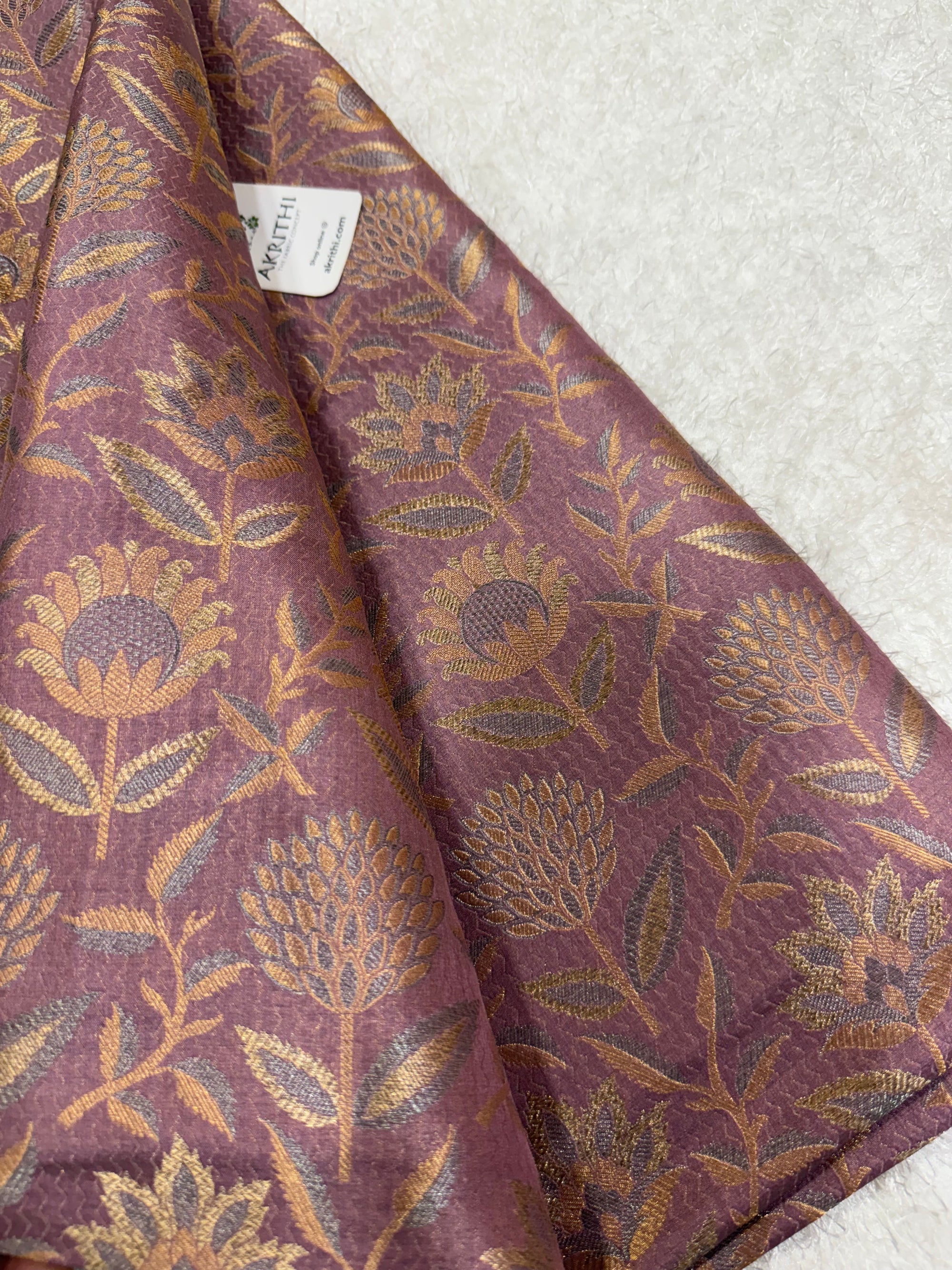 Pure silk Handloom Banarasi brocade fabric