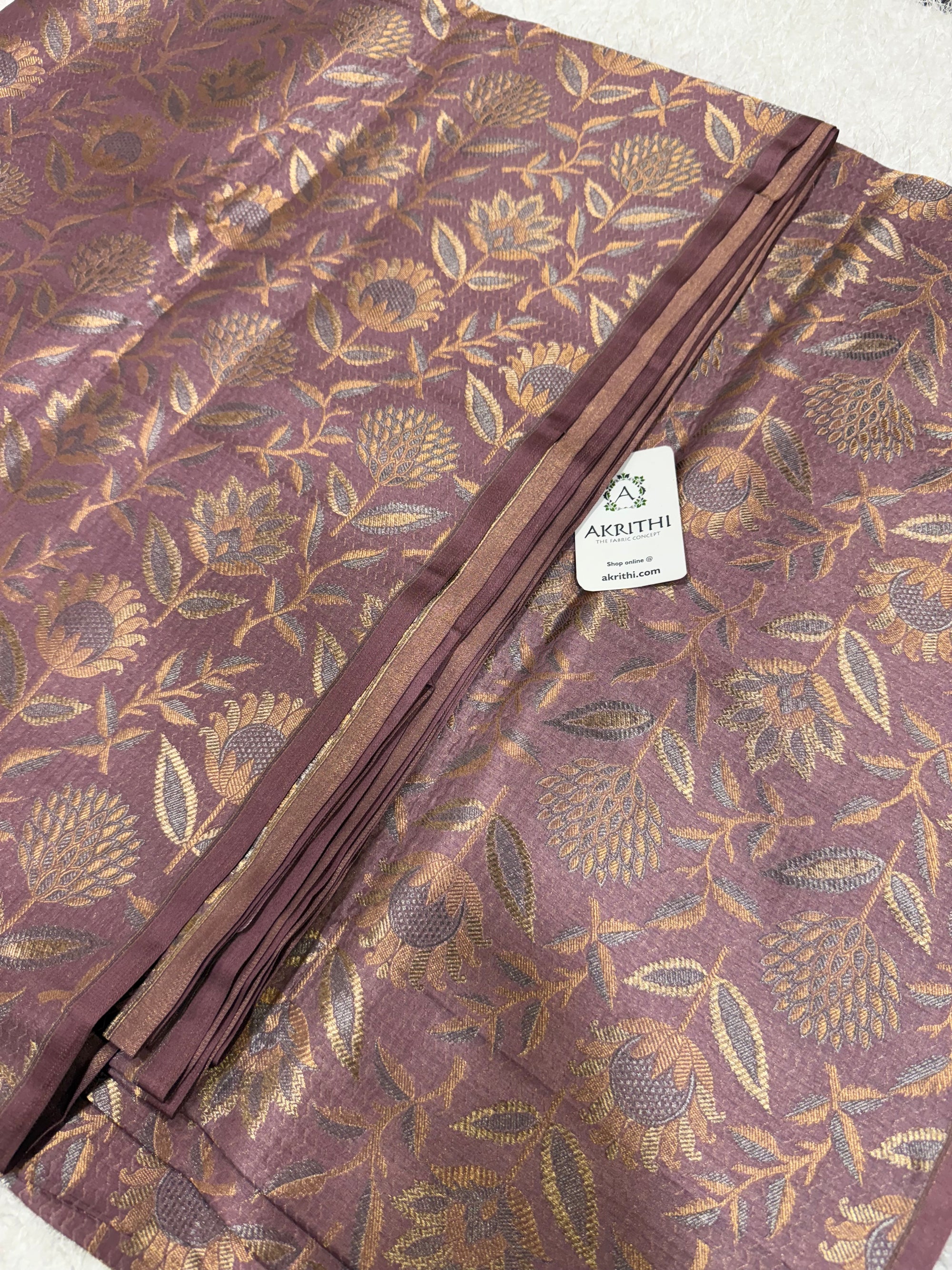 Pure silk Handloom Banarasi brocade fabric