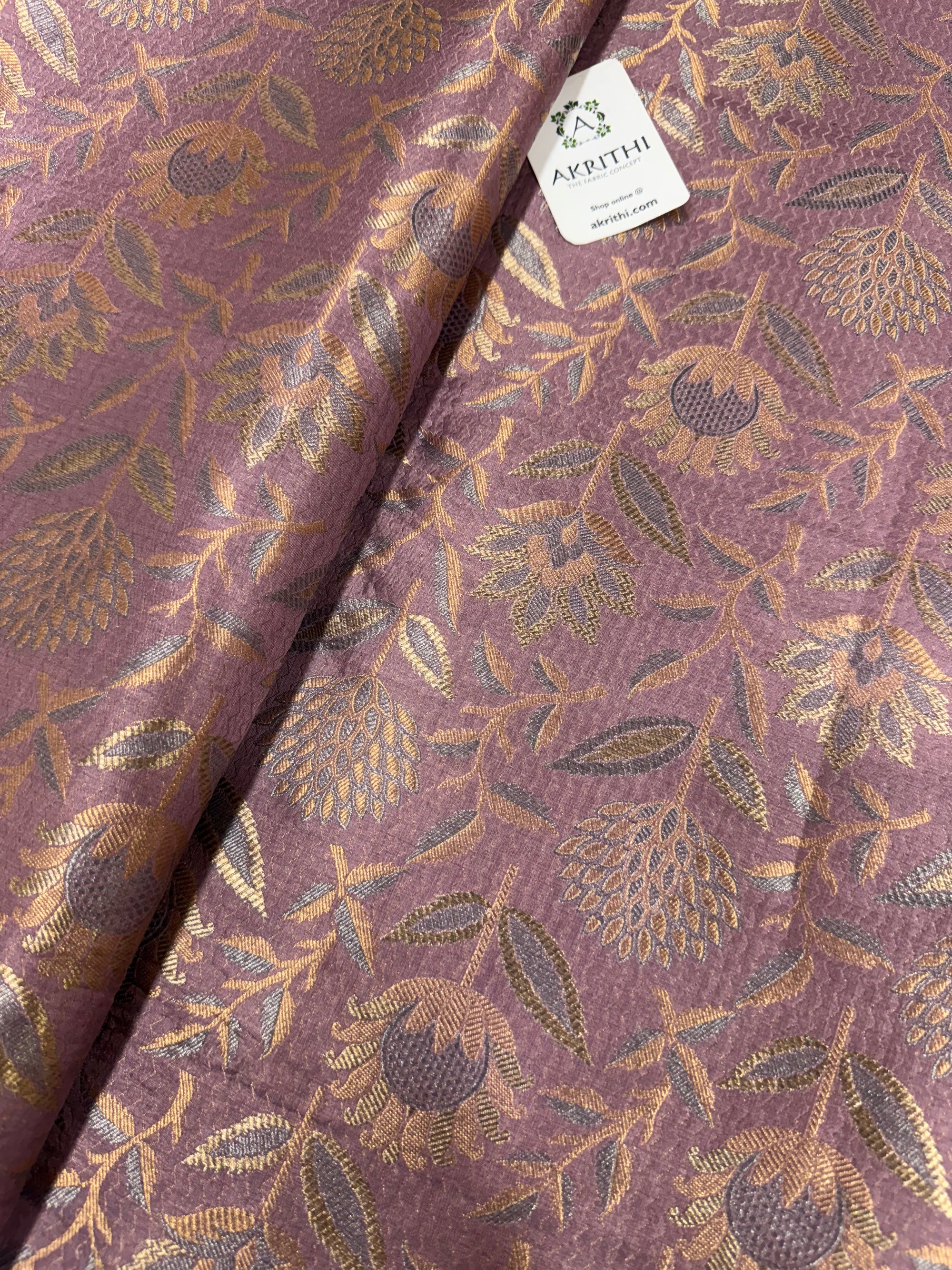 Pure silk Handloom Banarasi brocade fabric
