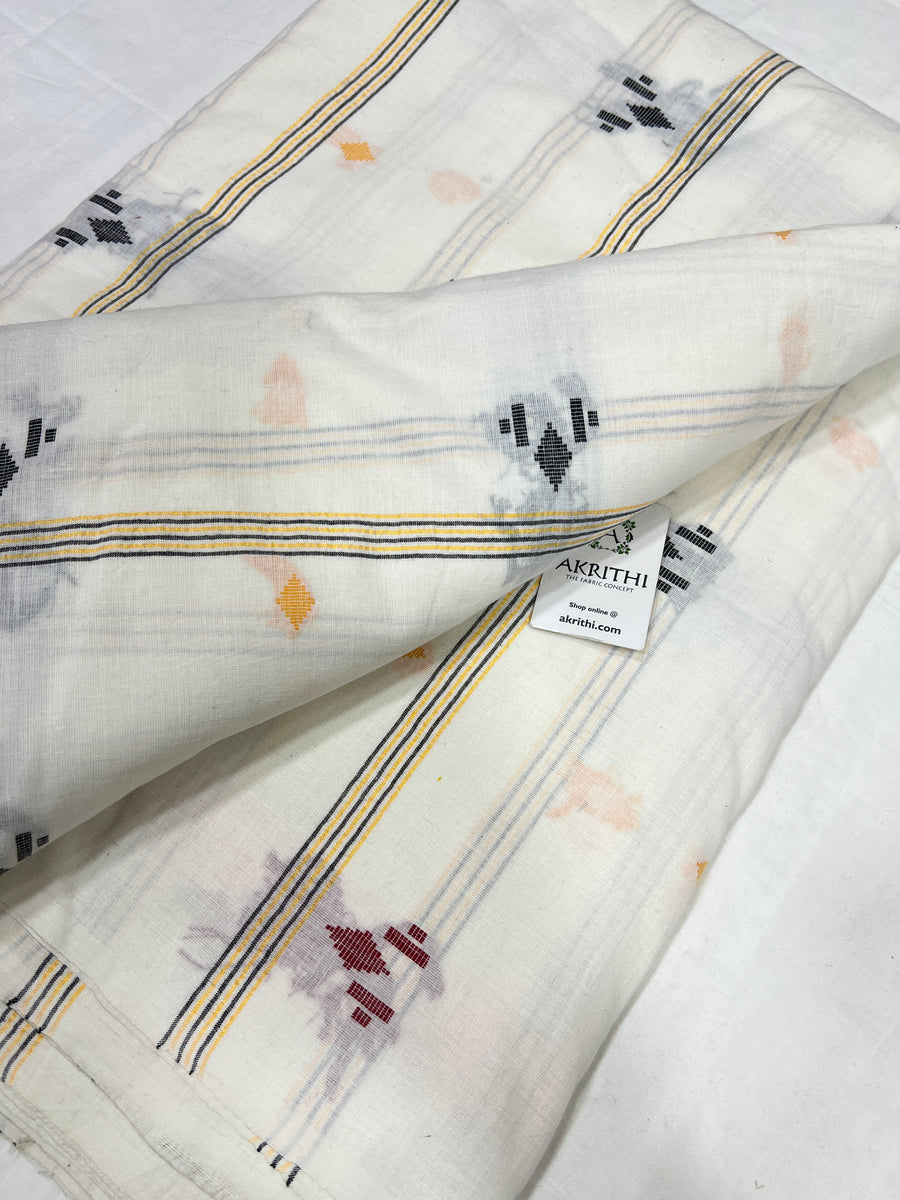 Handloom Woven pure cotton fabric