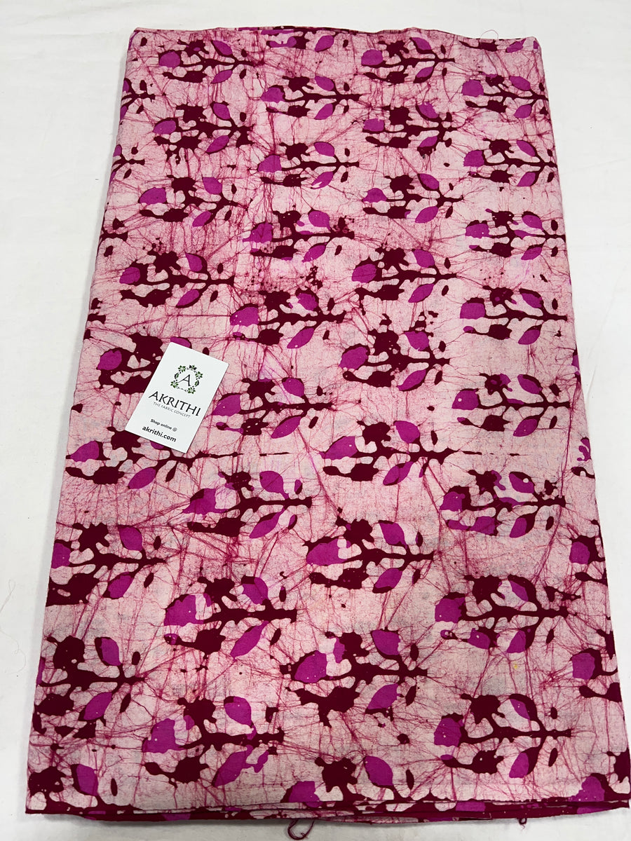 Batik printed pure cotton fabric