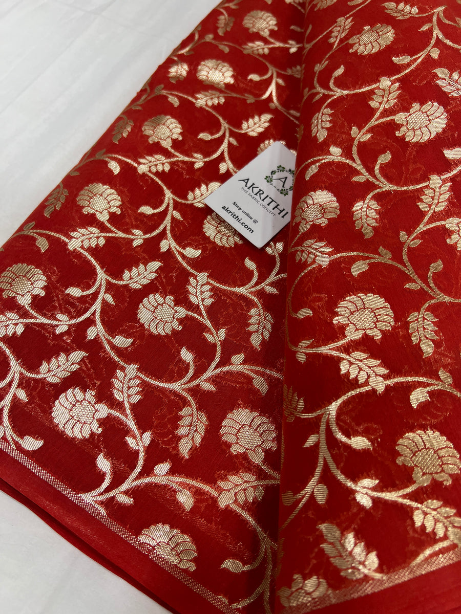 Banarasi chanderi  fabric