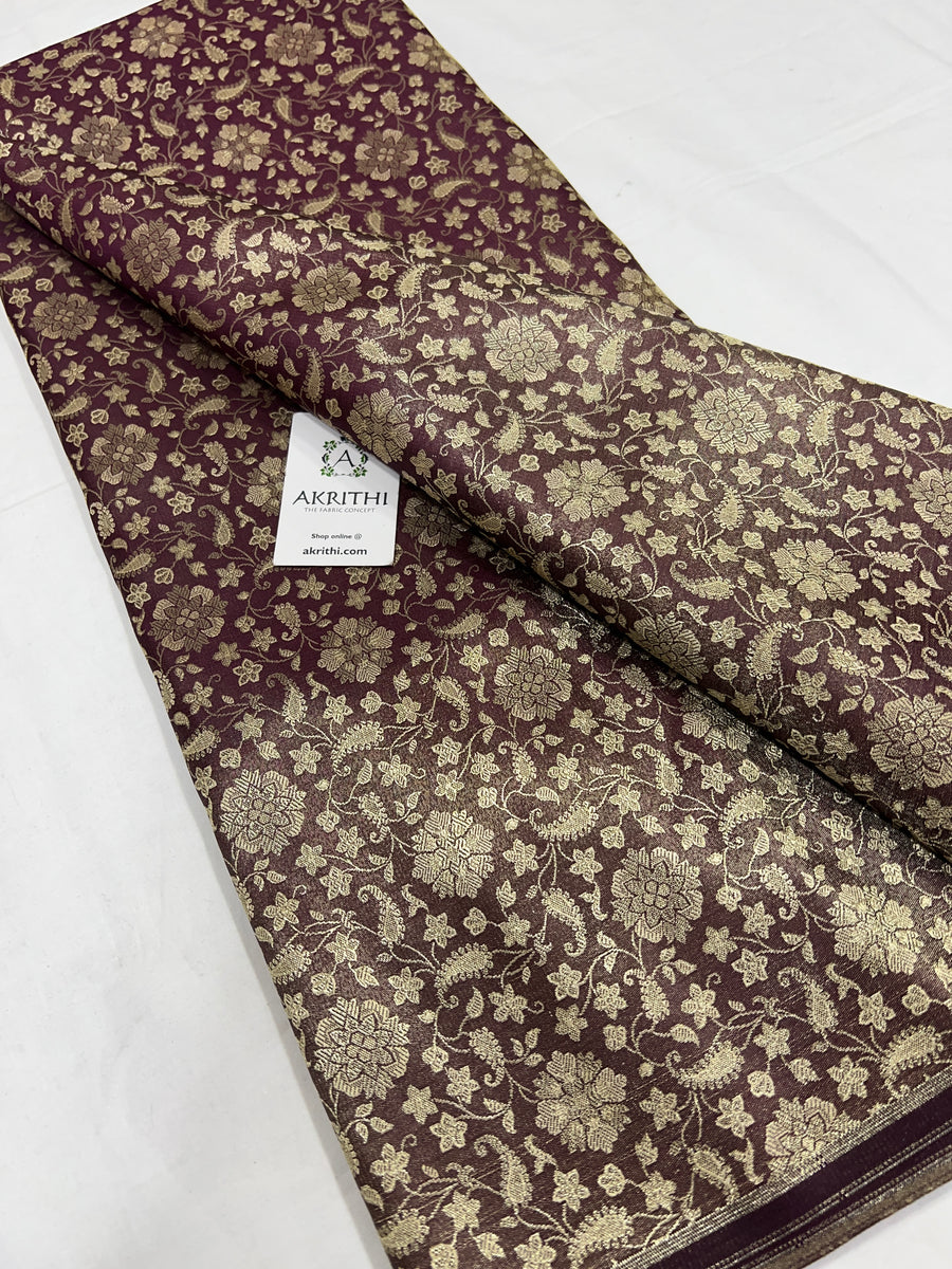 Pure tissue Banarasi brocade fabric