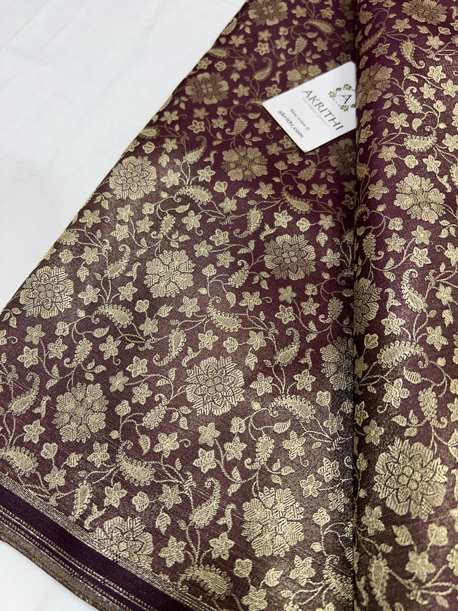 Pure tissue Banarasi brocade fabric